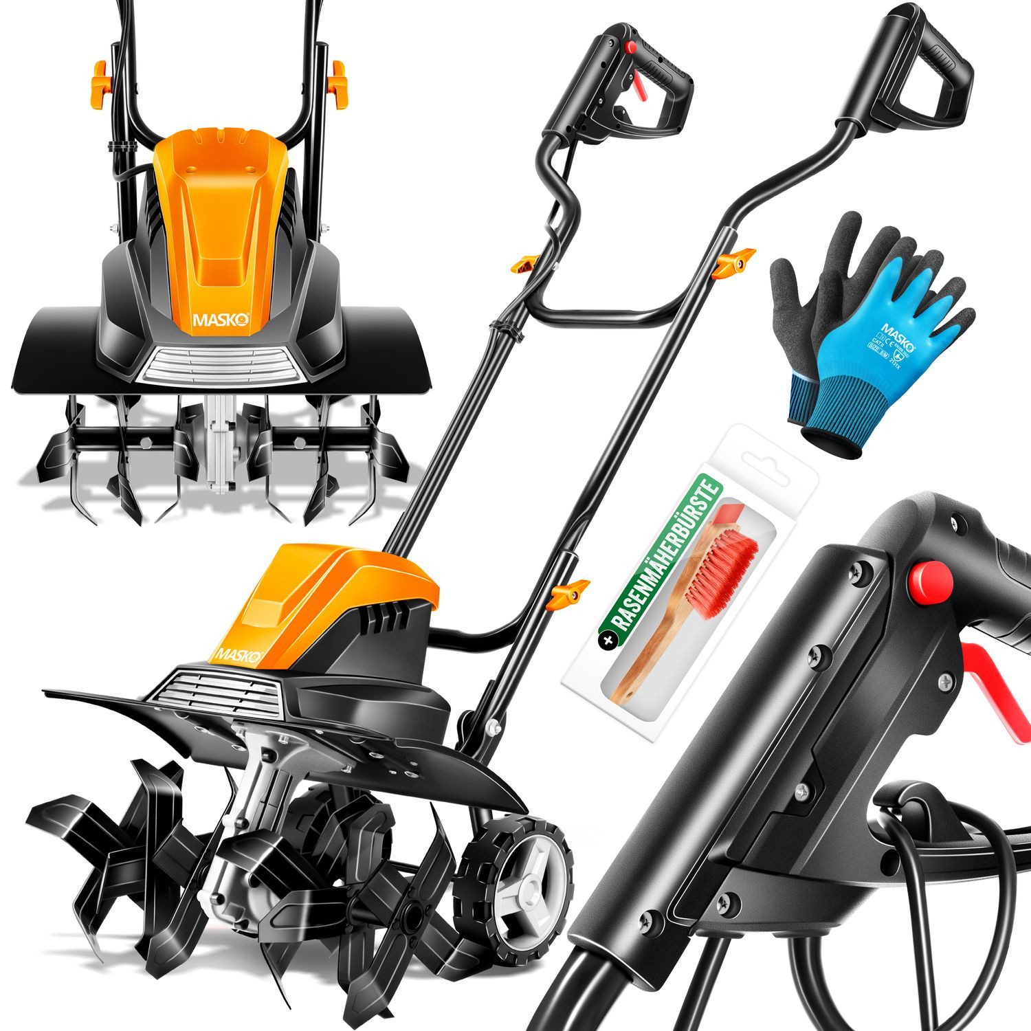 MASKO Elektromotorhacke, Gartenfräse elektrische Motorhacke 1500 günstig online kaufen