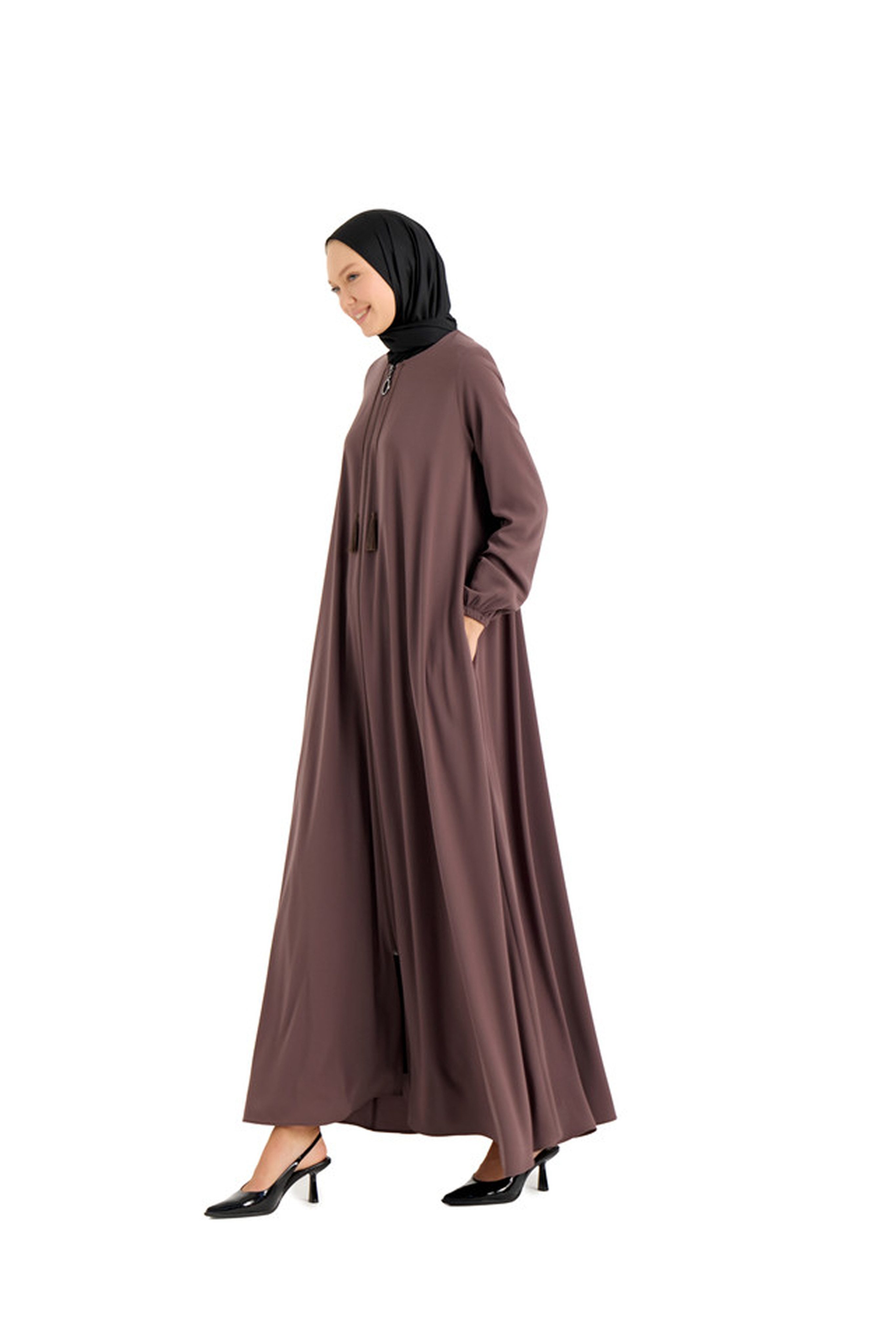 ELYANUR Maxikleid Hochwertige erweiterte Abaya