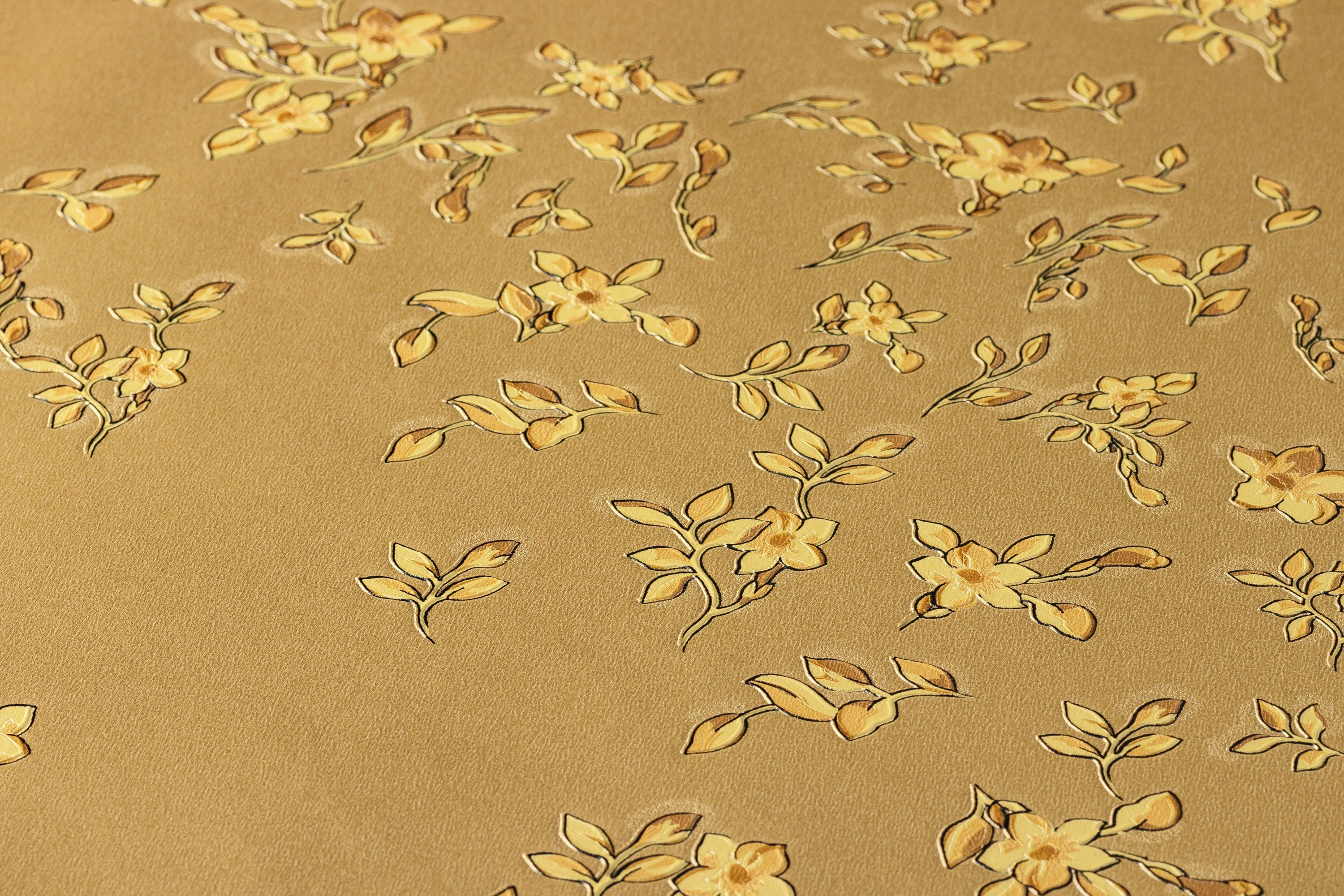 Versace Vliestapete Versace wallpaper Versace 4, Florale Tapete, gold 935853