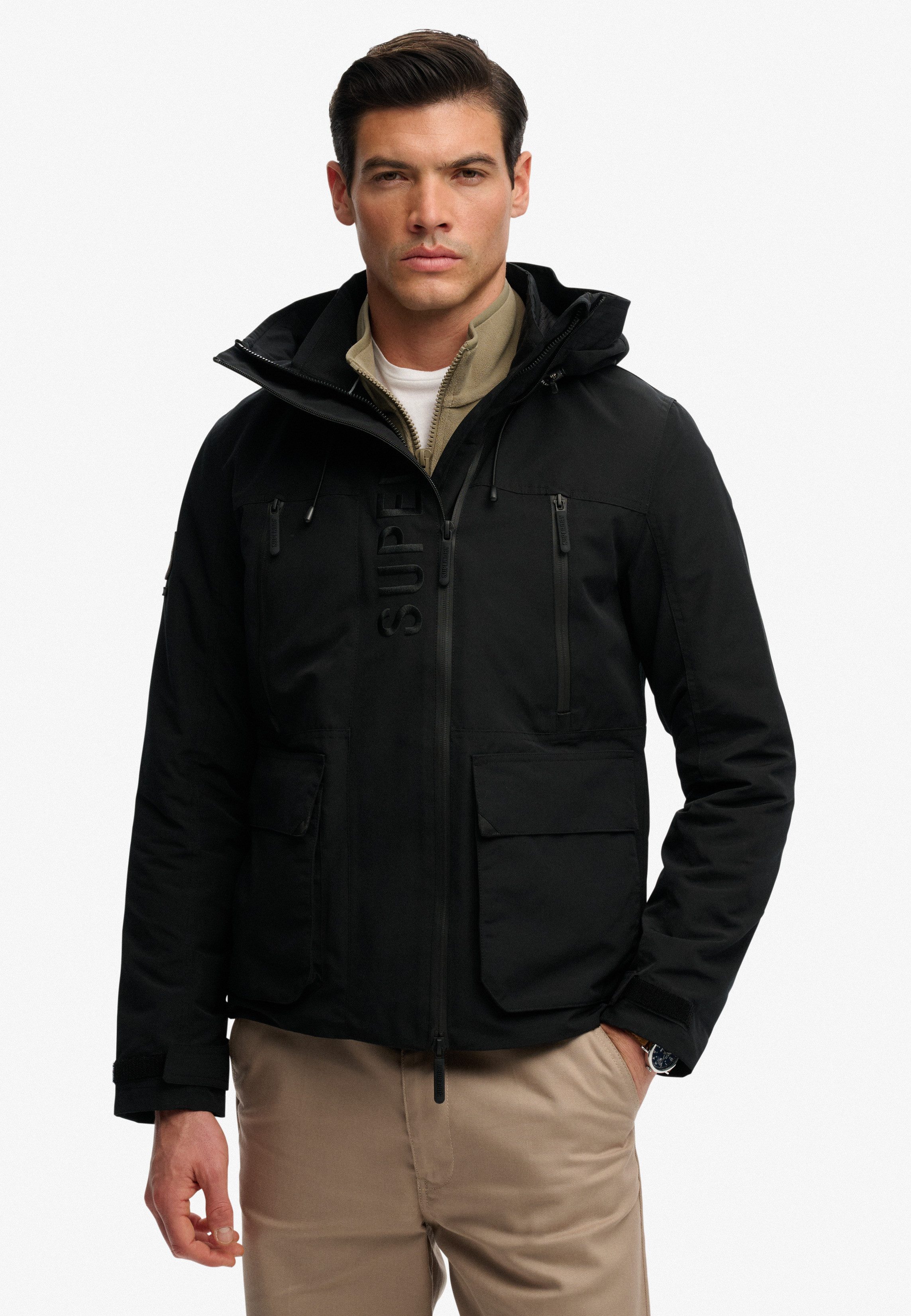 Superdry Outdoorjacke HOOD ULTIMATE EMB WINBREAKER Kunstfaser, regular fit