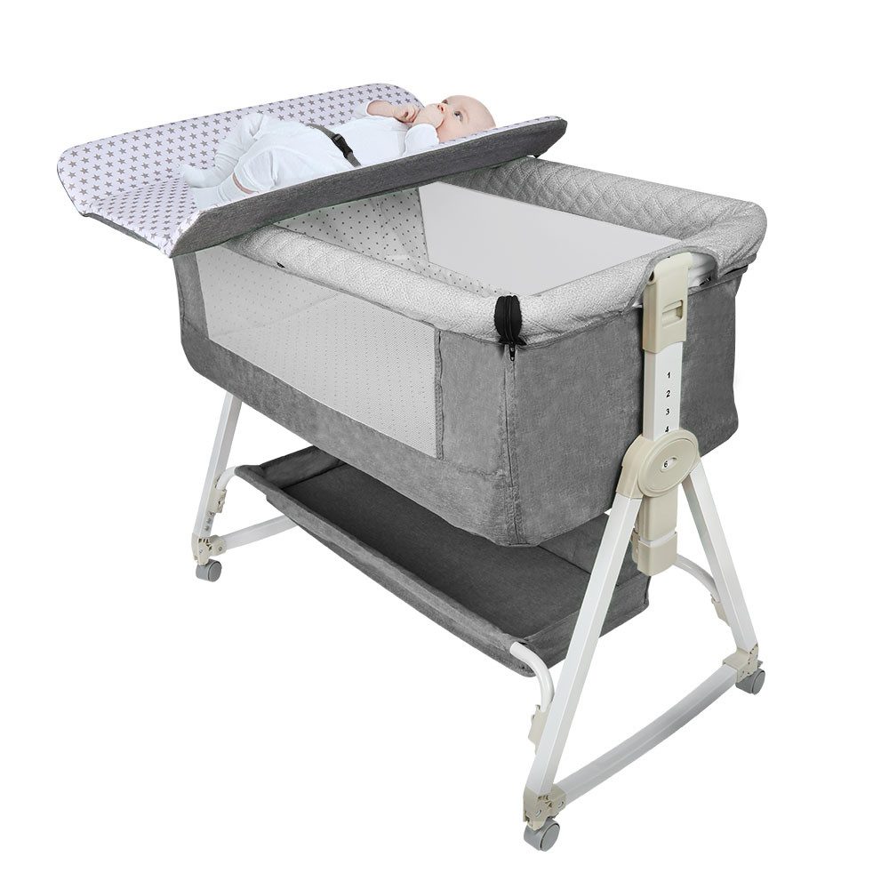 Beistellbett 3 in 1 Babybett & Babywiege & Reisebett