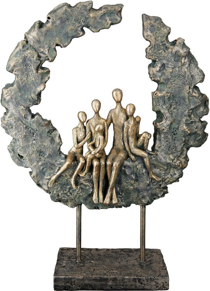 GILDE Dekofigur Skulptur Familie (1 St), Maße: H. 32,5cm x B. 14cm x T. 8cm