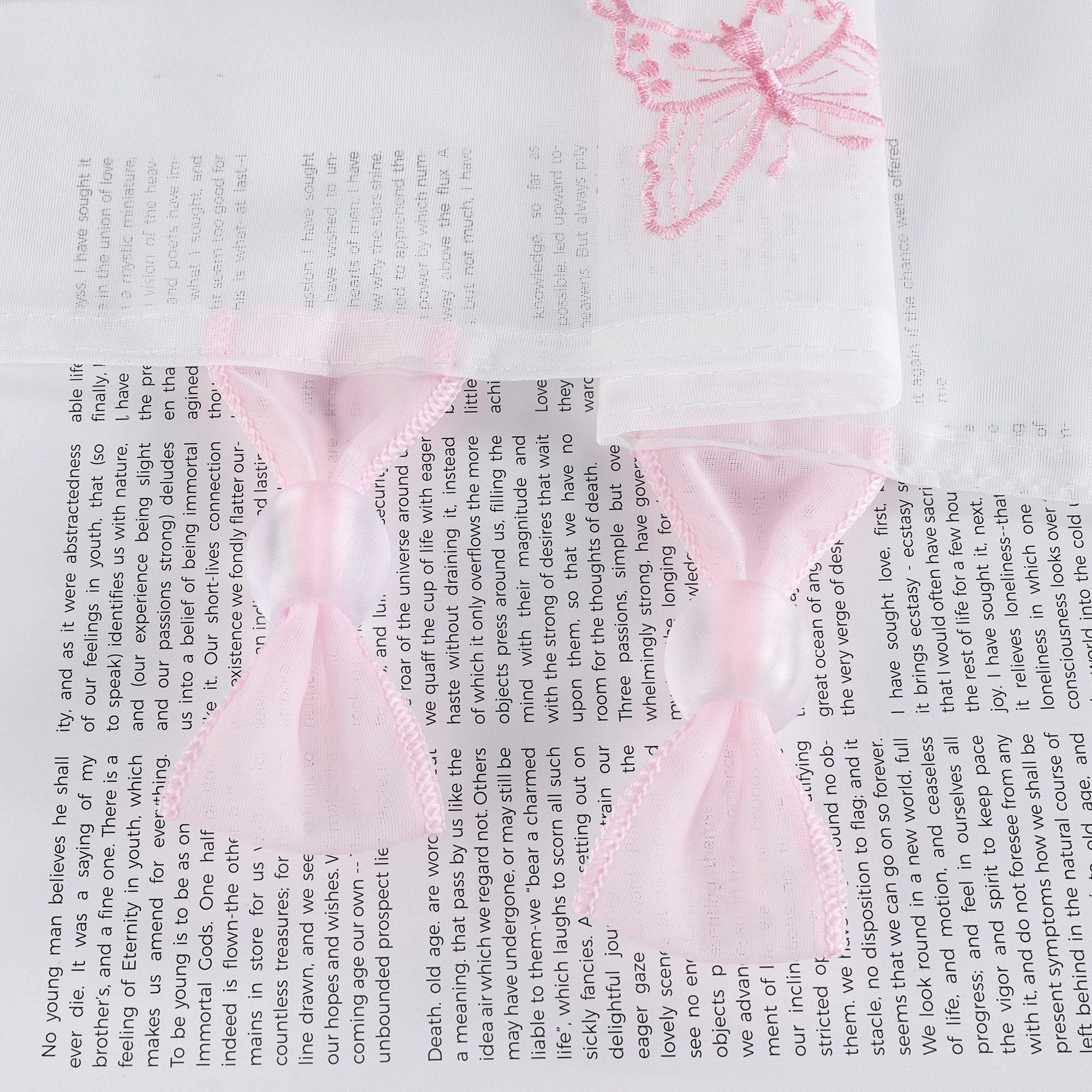 Joyswahl Scheibengardine (1 St), Schlaufen, transparent, mit Schmetterling-Stickerei für Küchenschränke Bistrogardine