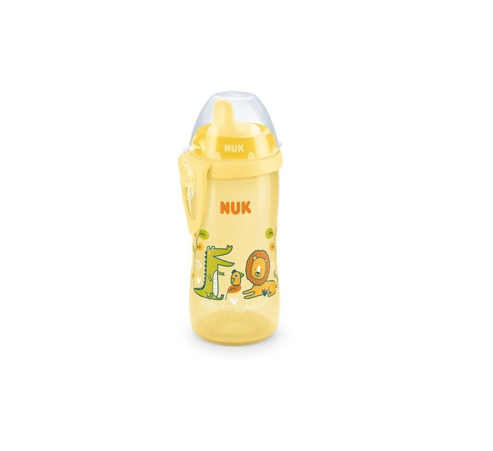 NUK Trinkflasche Kiddy Cup Trinkflasche mit Hardspout Trinkschnabel 12m+