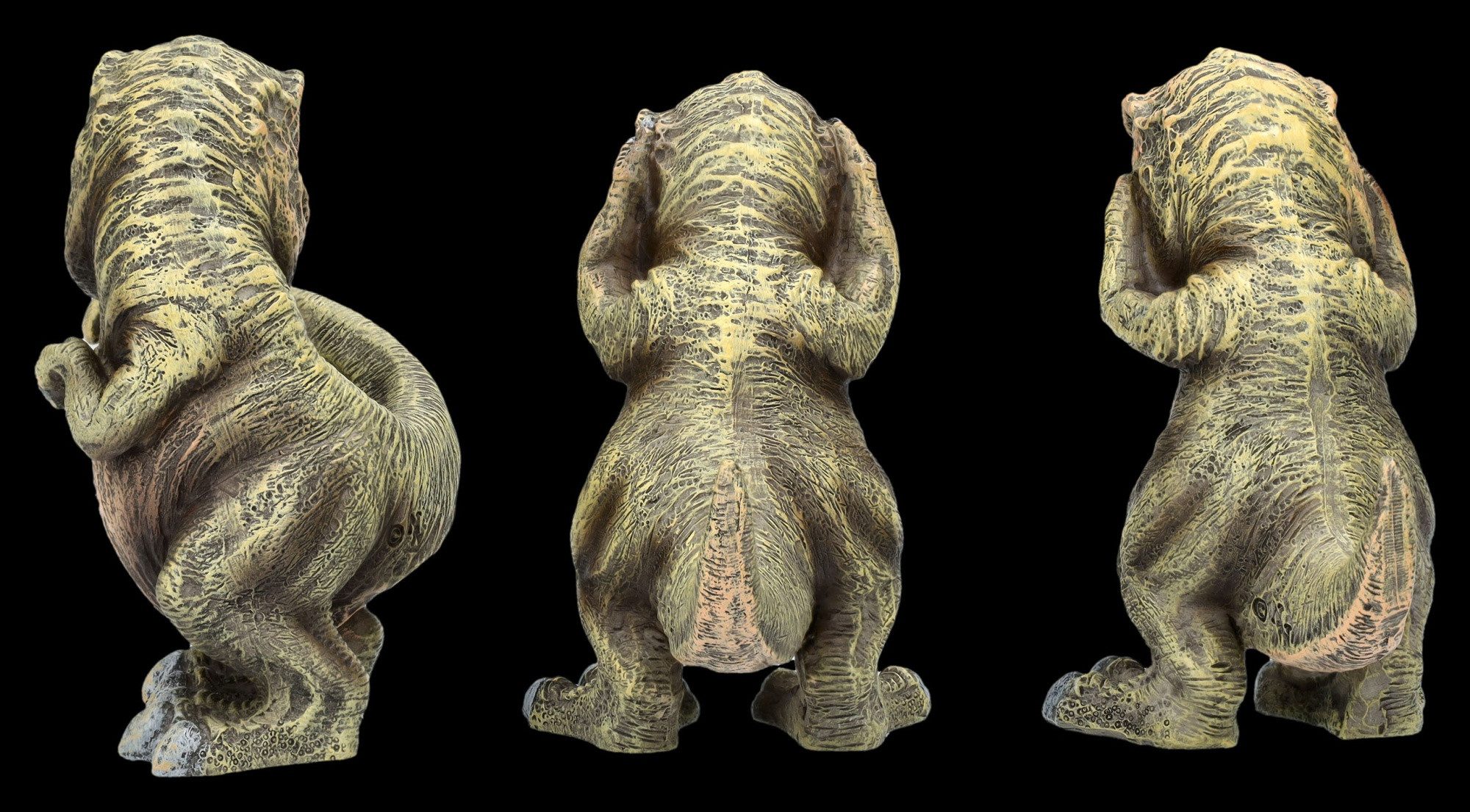 Figuren Shop GmbH Dekofigur Dinosaurier Figuren – T-Rex Trio Nichts Böses Dekofigur 9cm Dekoration
