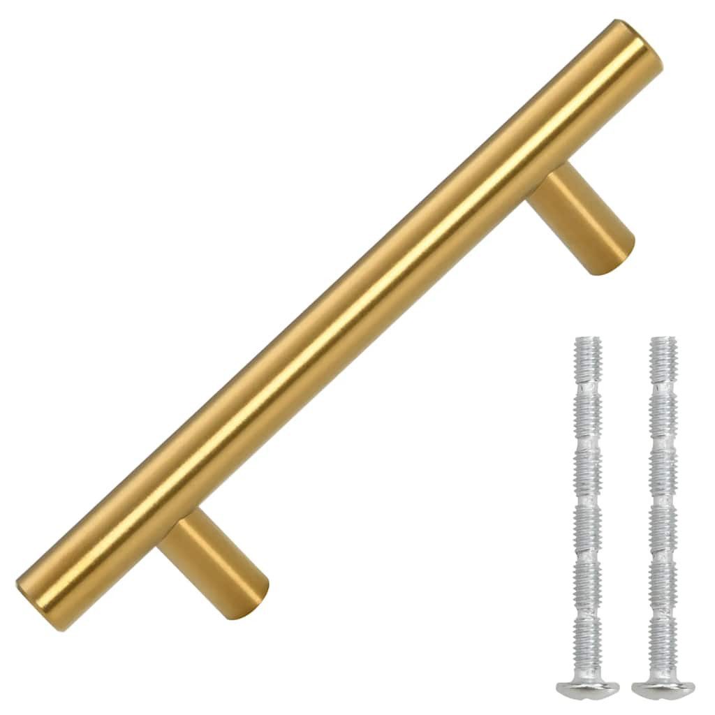 vidaXL Möbelgriff Möbelgriffe 10 Stk. Golden Lochabstand 64 mm Gesamtlänge 100 mm (10-St) – Bild 3 von 5