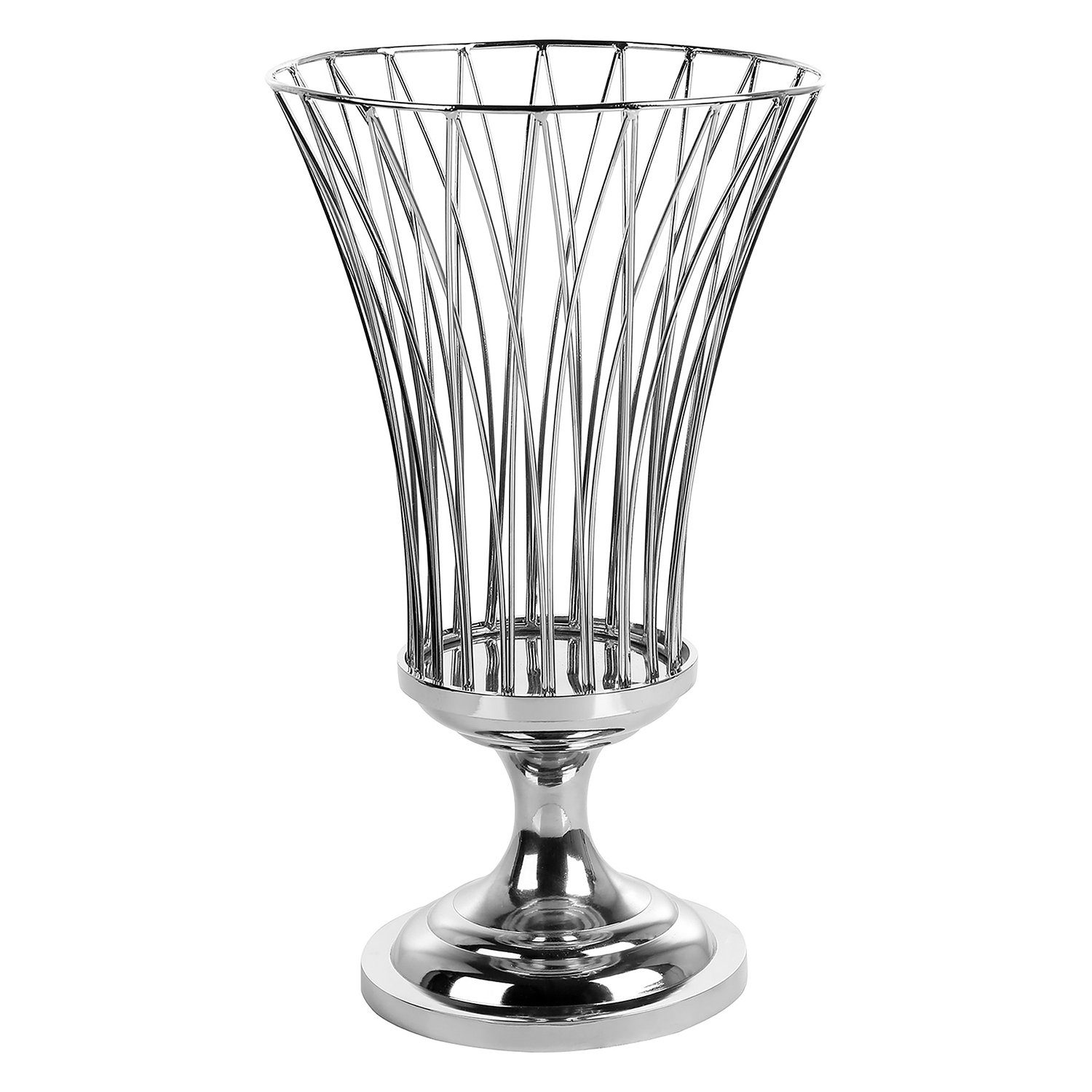 Fink Windlicht ALLEGRA Windlicht - H.43cm x D.25cm - silber - Edelstahl - Wohnzimmer (1 St., Kerzenleuchter - Windlichthalter), Eleganter Kerzenhalter Leuchter - Deko für Innenräume