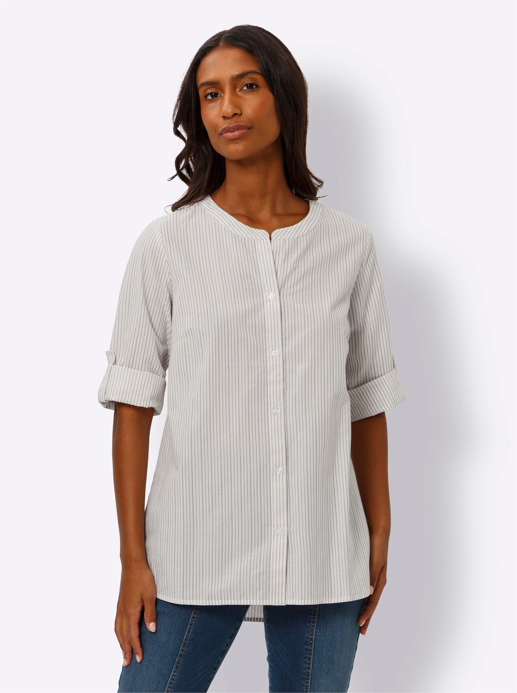 Klassische Bluse Gestreifte Bluse