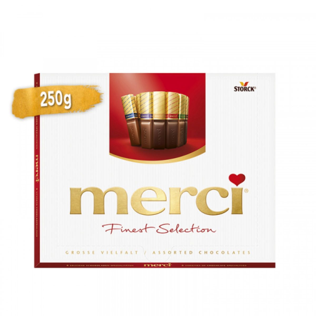 Merci Schokolade, merci Finest Selection Grosse Vielfalt Schokoladen Spezialitäten 250g