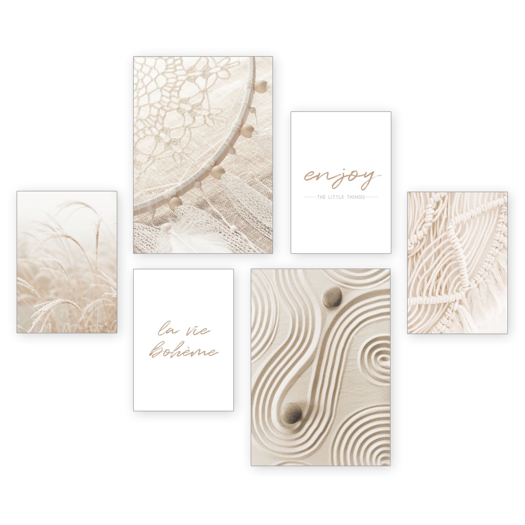 Kreative Feder Poster Enjoy, Natur (Set, günstig online kaufen