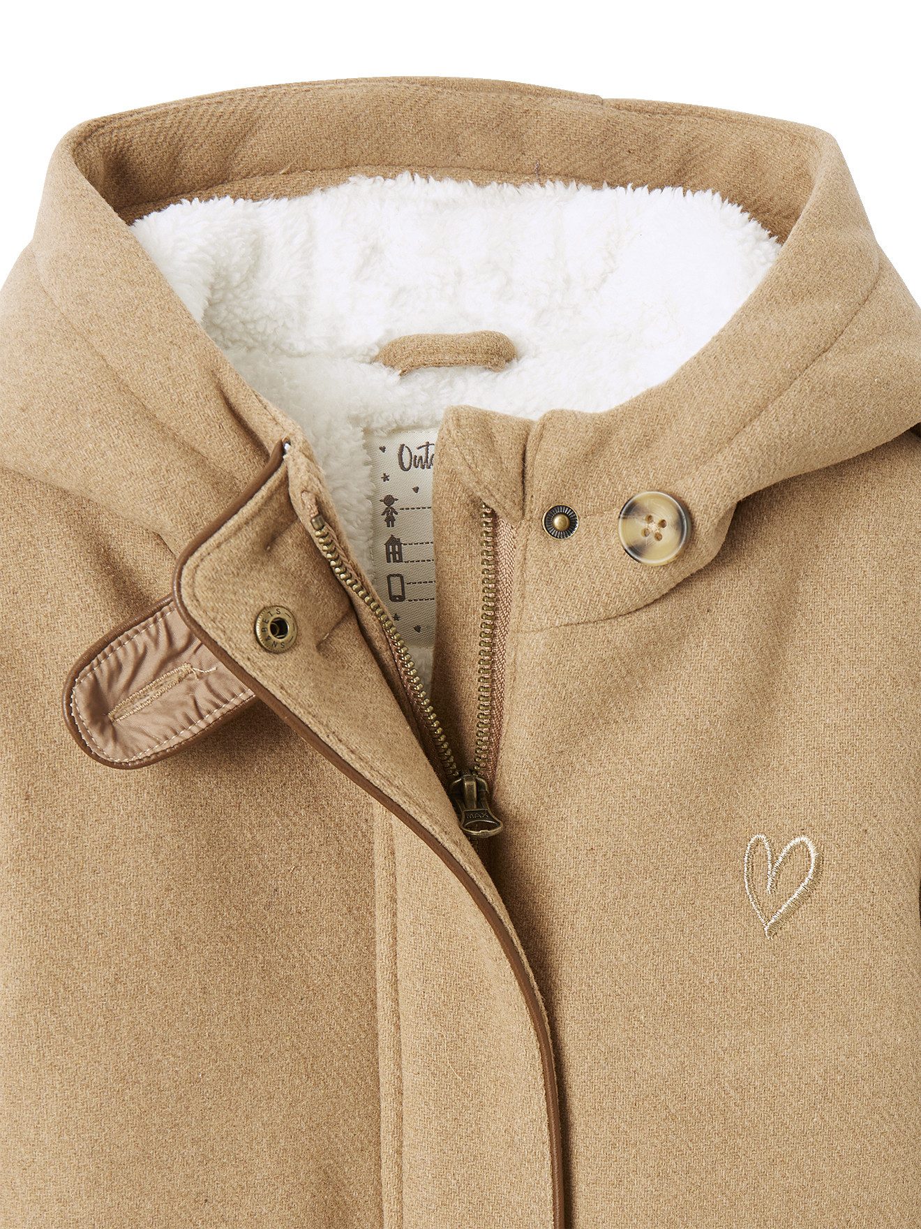 vertbaudet Dufflecoat Mädchen Wintermantel mit Recycling-Polyester