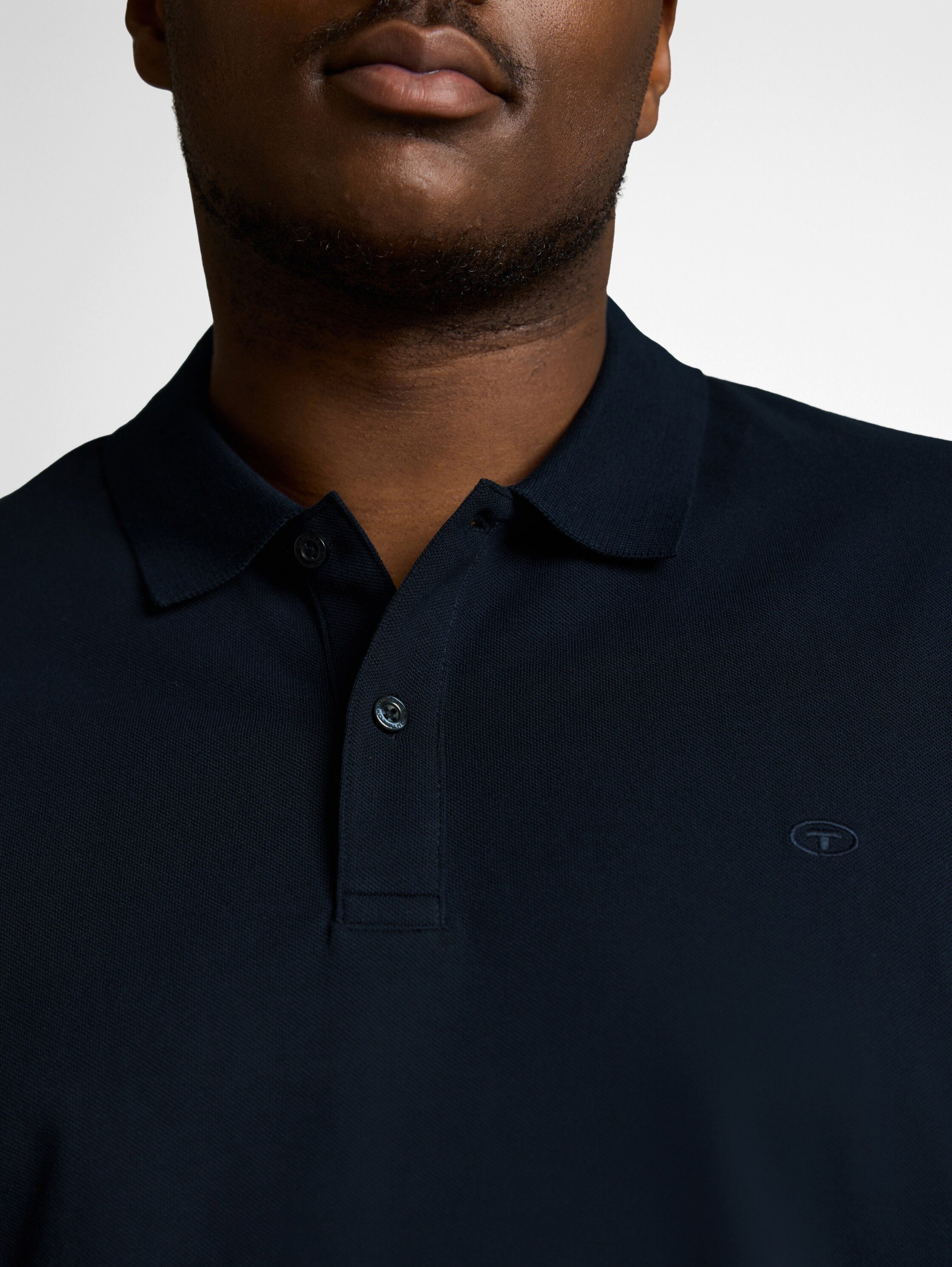 TOM TAILOR PLUS Poloshirt mit Logo-Stickerei - Große Größen