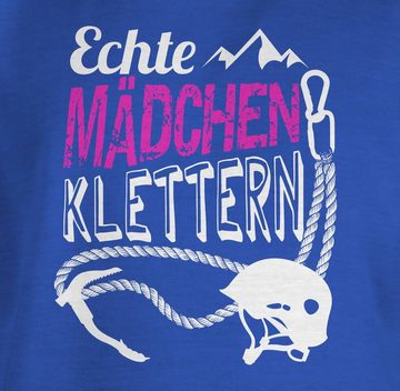 Shirtracer T-Shirt Echte Mädchen klettern Kinder Sport Kleidung