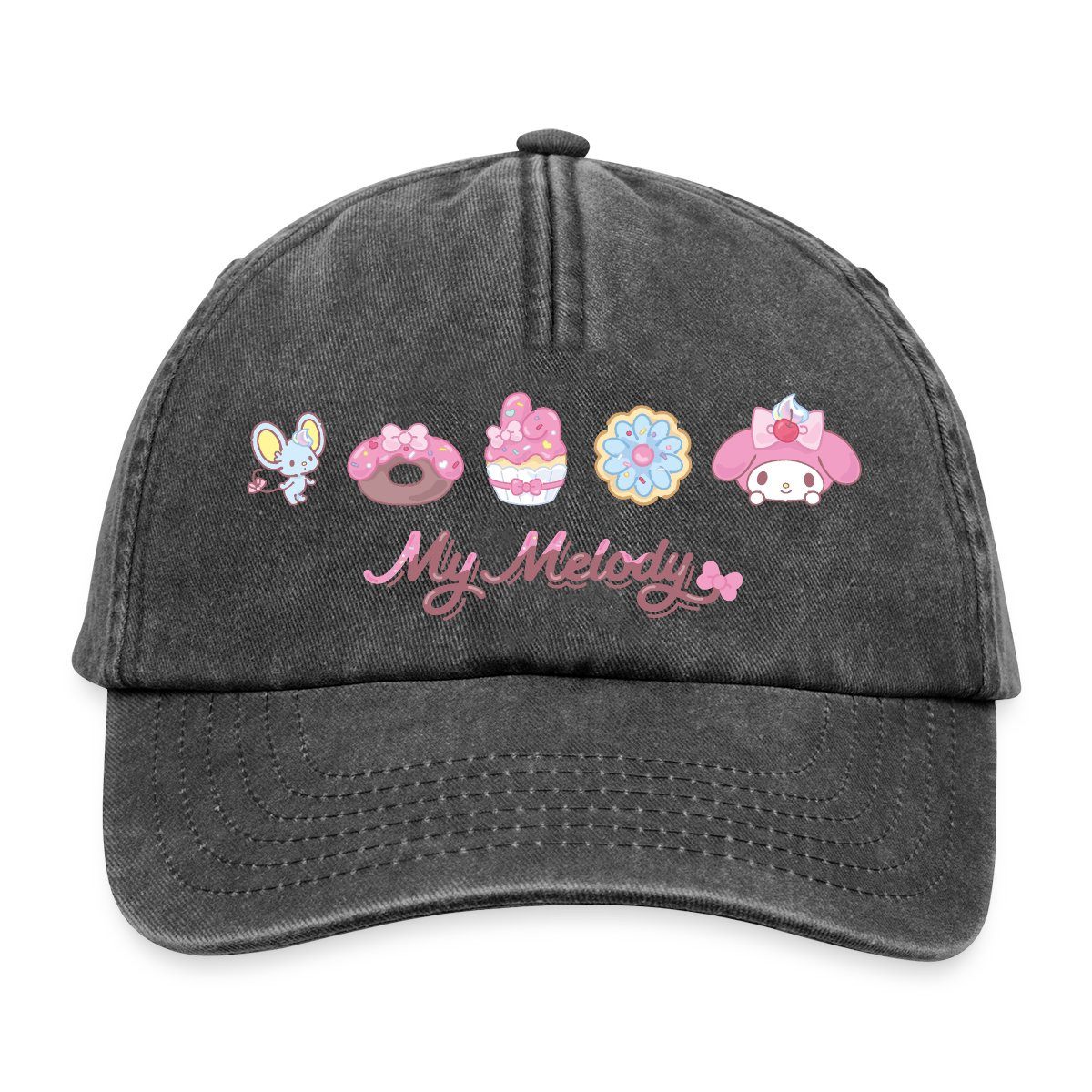 Baseball Cap My Melody Mit Flat Und Gebäckstücken Vintage Cap
