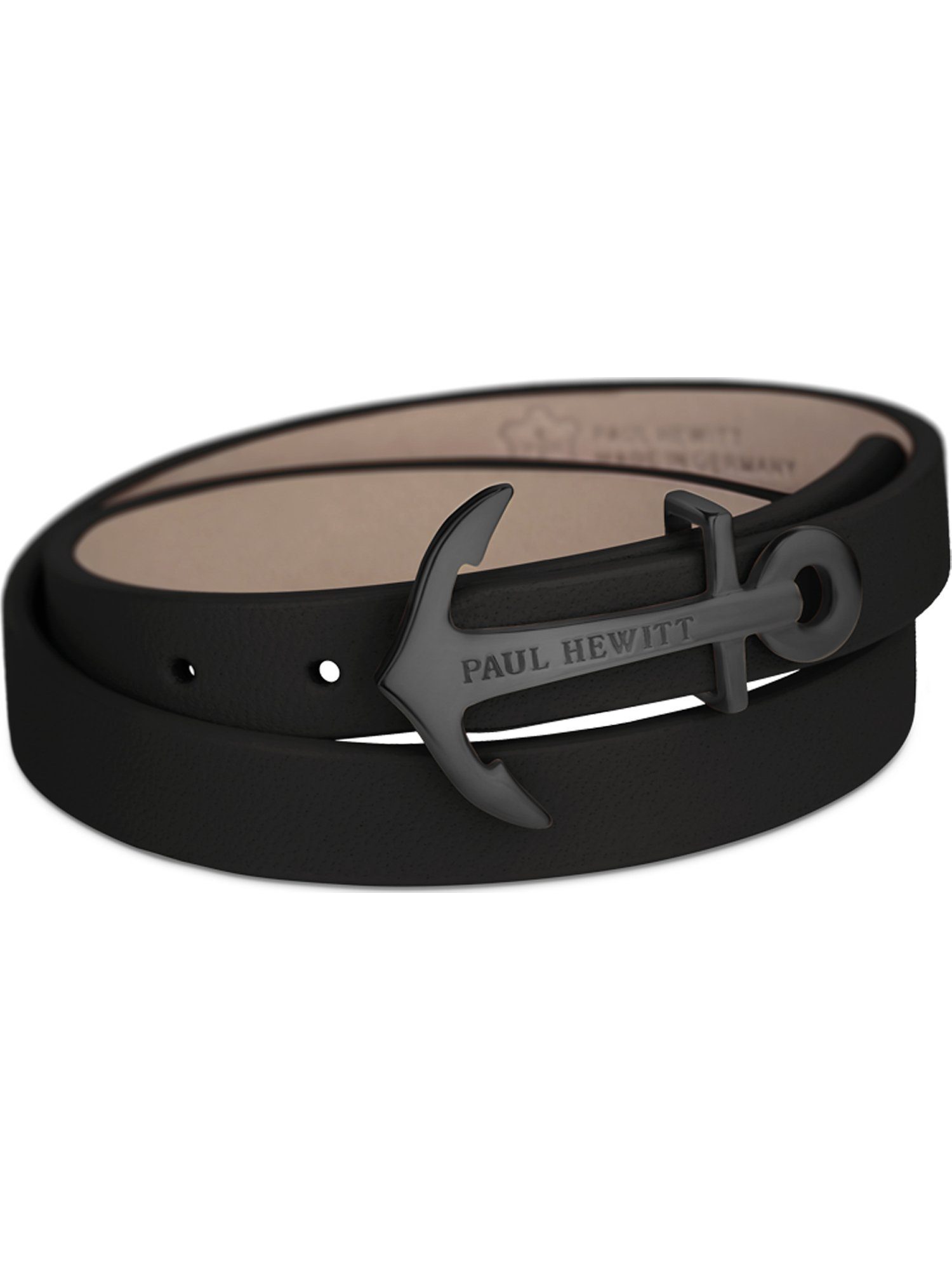 PAUL HEWITT Armband Paul Hewitt Unisex-Armband Leder, Edelstahl Anker