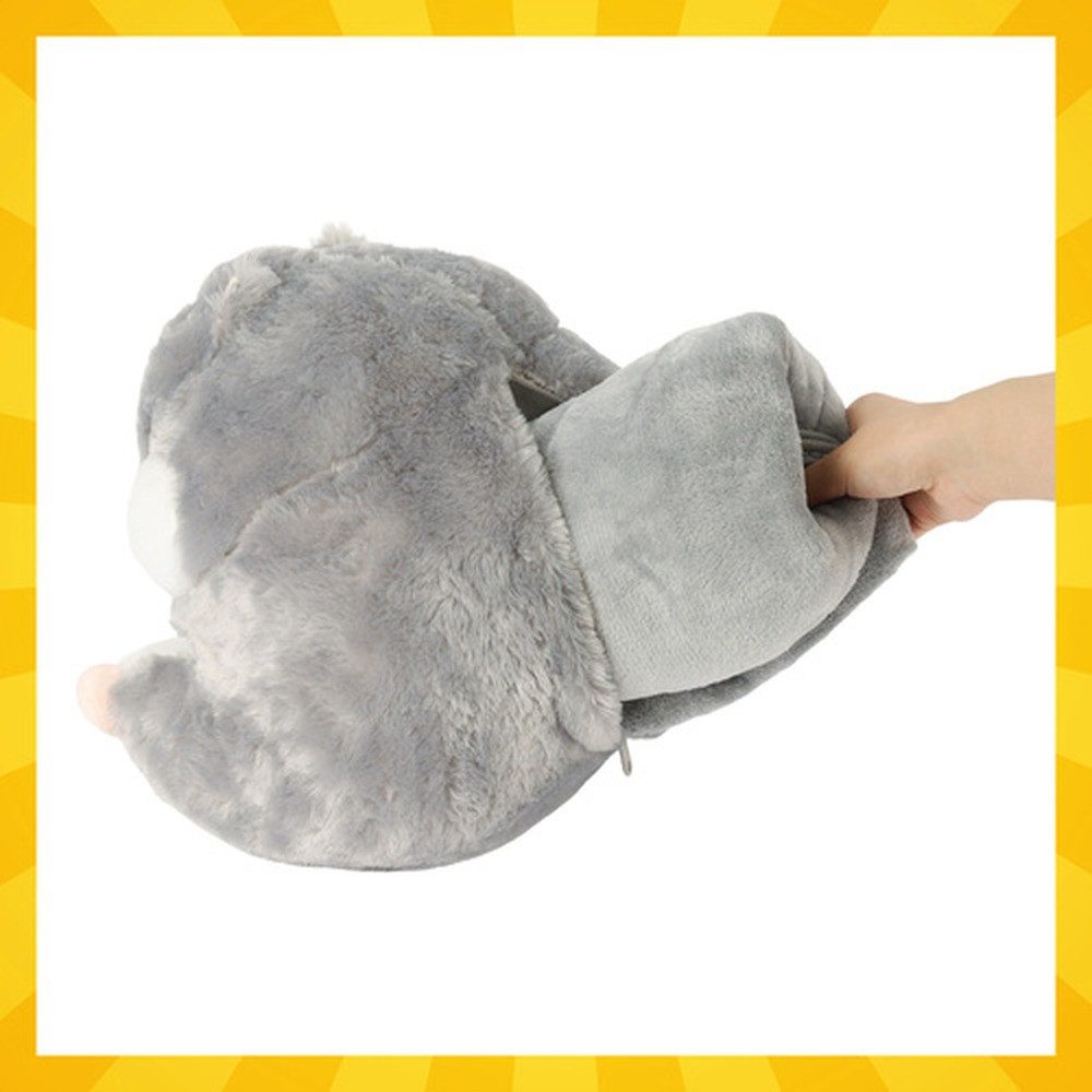 KRUZZEL Kuscheltier Hamster 2-in-1 Kissen mit Decke (Spar-Set, Gemütlichkeit), Mit 105 × 200 cm perfekt zum Einkuscheln auf dem Sofa oder Bett