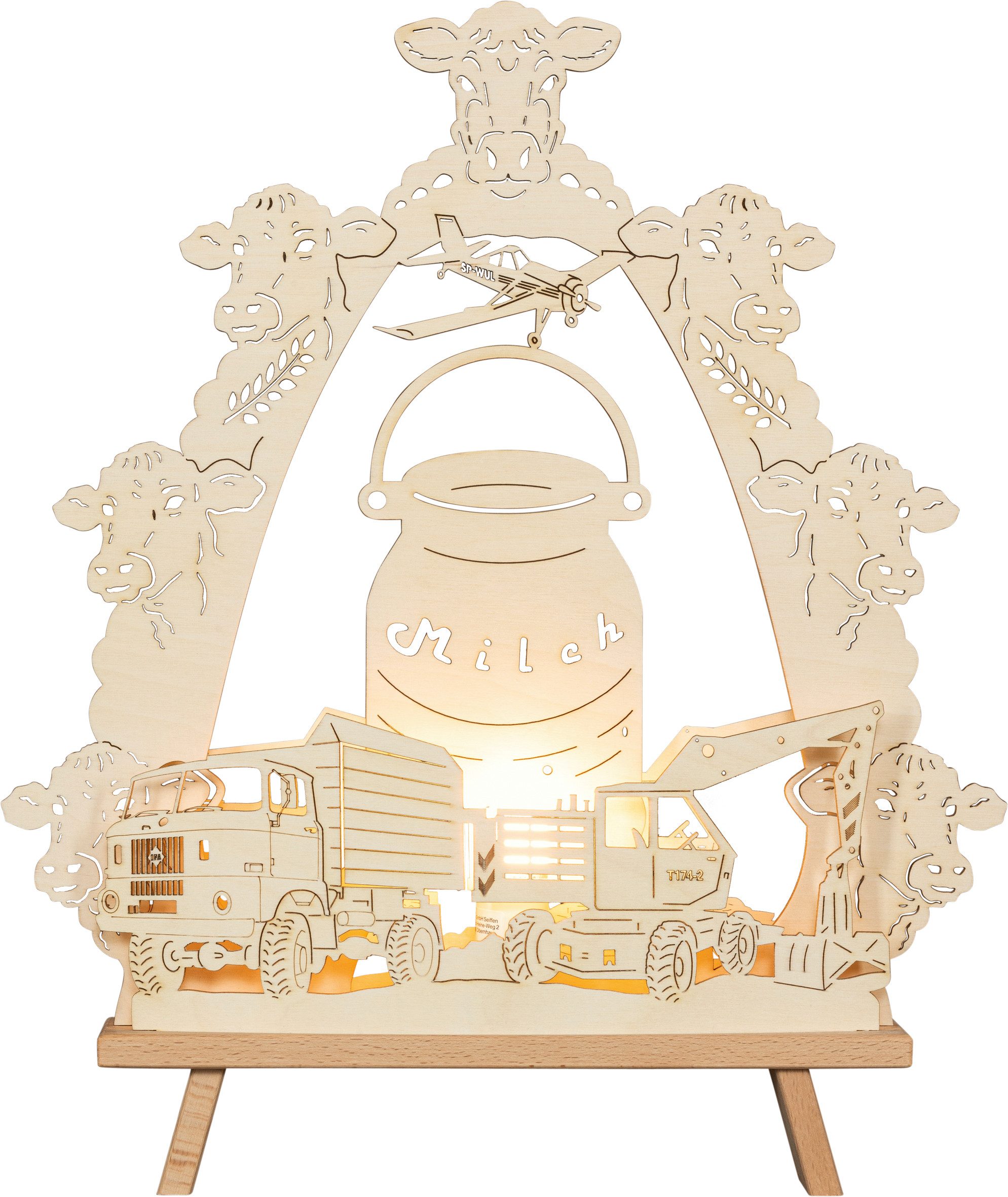 SAICO Original LED Schwibbogen Dekoleuchte-Spitze, Agrar-Motiv, LED-Leuchtmittel, warmweiß, BxHxT: 37,5x44x6 cm