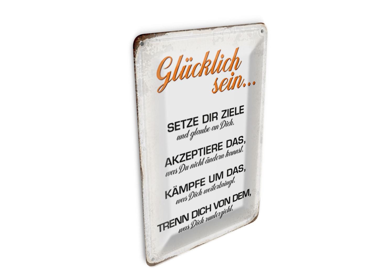 Femer GmbH Postkarte Spruch 10x14 cm glücklich sein glaube an dich, unfrankiert