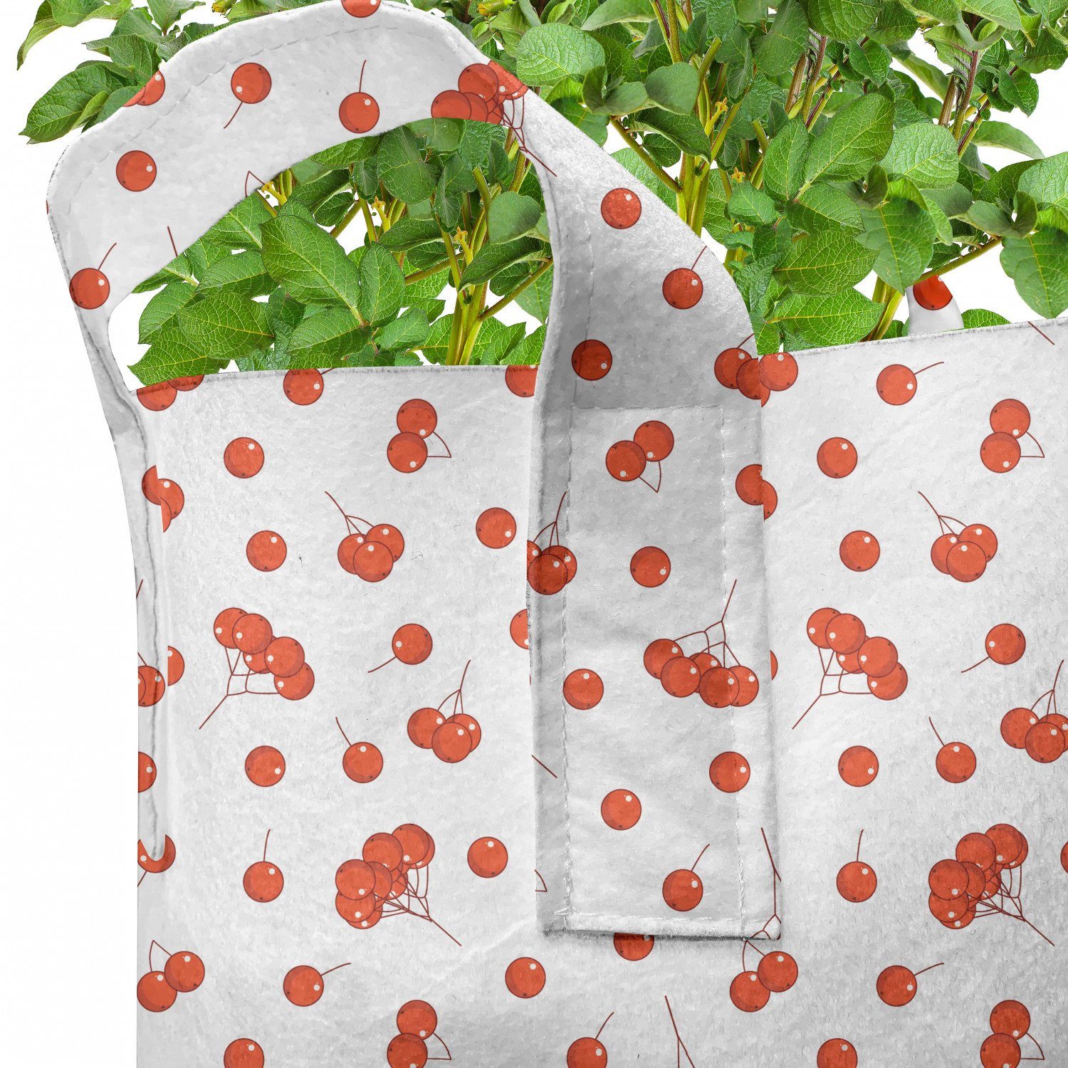 Pflanzen, für Eberesche Griffen Pflanzkübel Juicy mit Grafik Stofftöpfe hochleistungsfähig Ashberries Abakuhaus