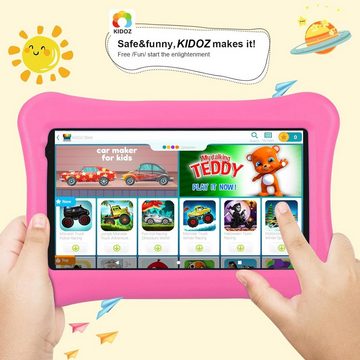 AWOW Kinder Mit 8GB(4+4 Expand) RAM Tablet (10.1", 128 GB, Android 13, Funtab Tablet Kinder Kindersicher KIDOZ APP&Google Play Vorinstalliert)