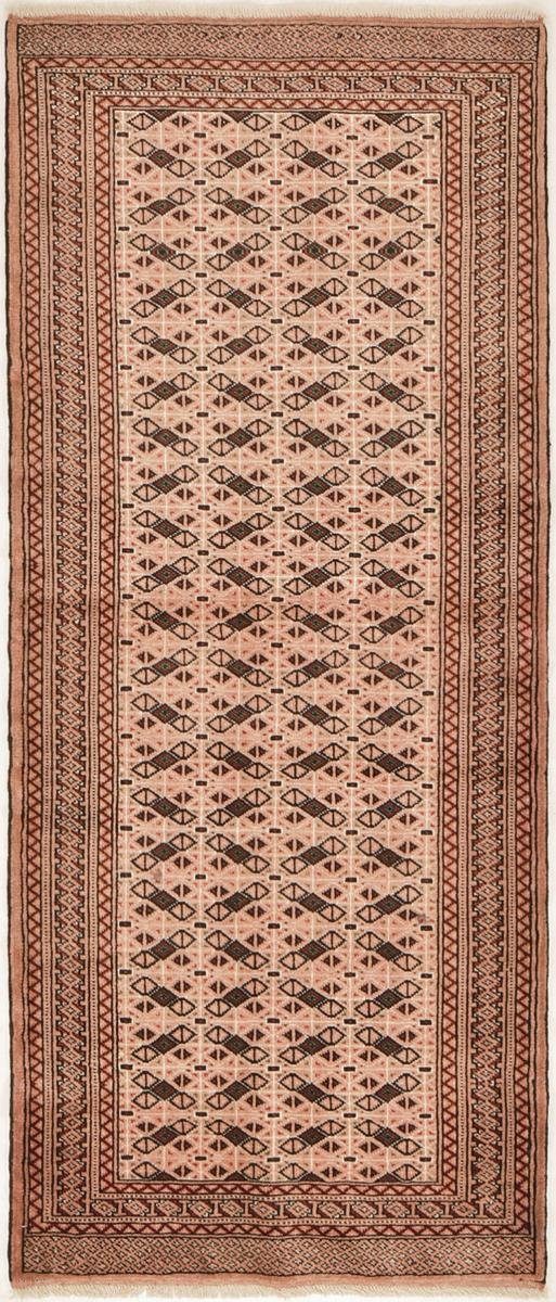 Orientteppich Turkaman 84x192 Handgeknüpfter Orientteppich / Perserteppich Läufer, Nain Trading, rechteckig, Höhe: 6 mm