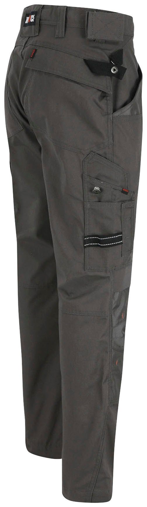 Herock Regelbarer APOLLO - Taschen HOSE Arbeitshose Bund bequem 8 - - leicht Wasserabweisend SHORTLEG & grau