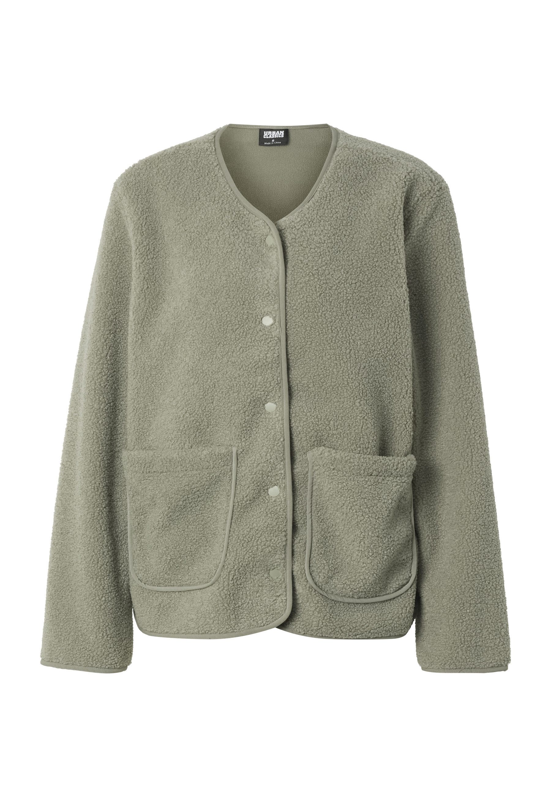 URBAN CLASSICS Outdoorjacke Urban Classics Ladies Buttoned Teddy Jacket (1-St)