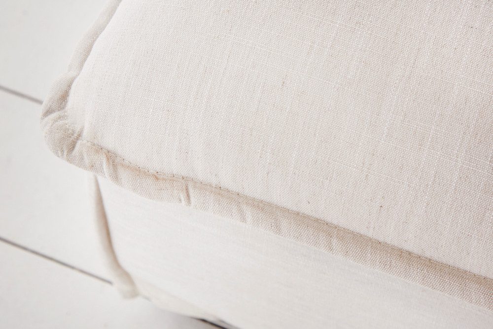 riess-ambiente Fußhocker HEAVEN 100cm natur · Hussensofa inkl. Kissen und abnehmbaren Bezug (Einzelartikel, 1 St), Wohnzimmer · Leinenstoff-Gemisch · Federkern- – Bild 4 von 5