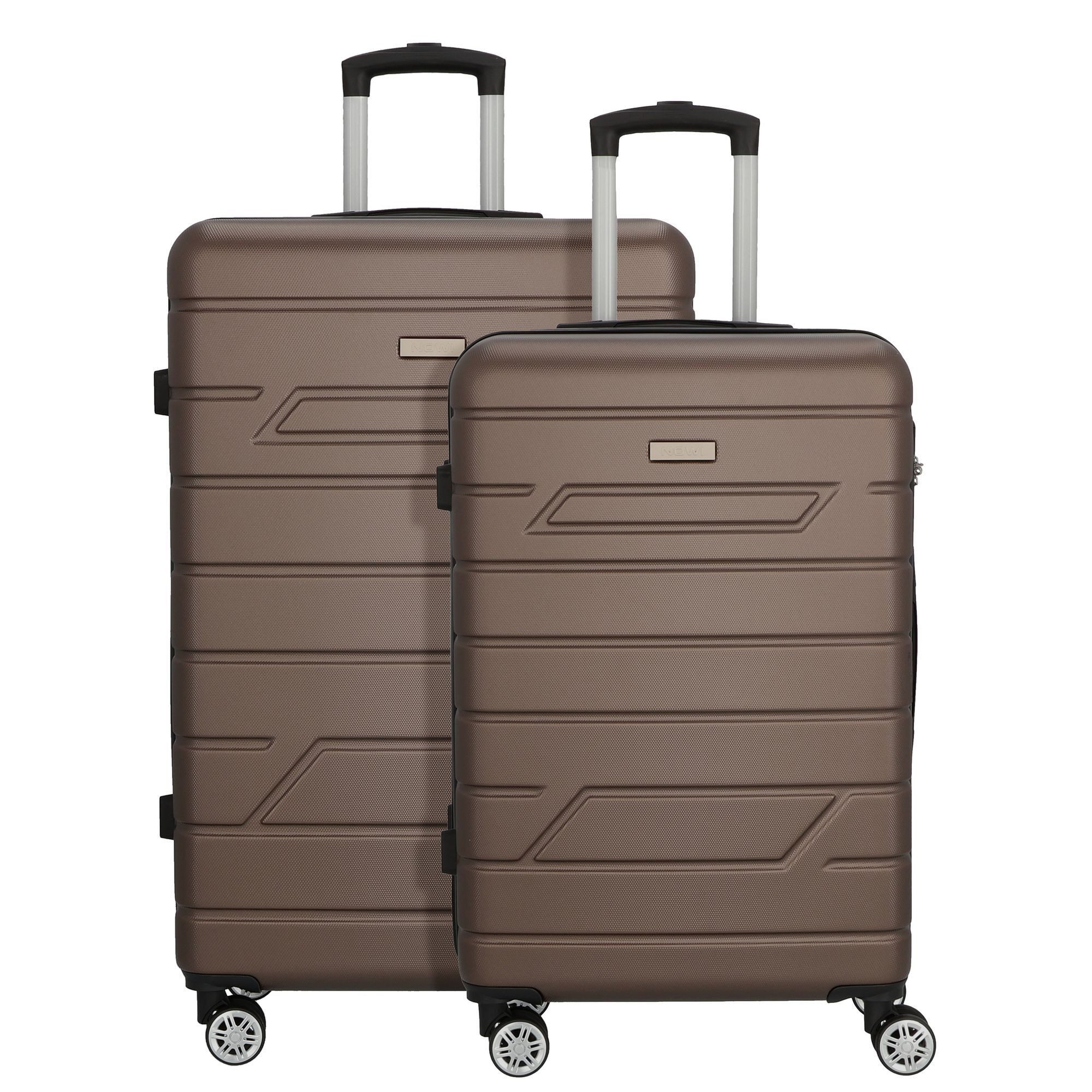 NOWI Trolleyset Bergamo, 4 Rollen, (2-teilig, 2 tlg), ABS