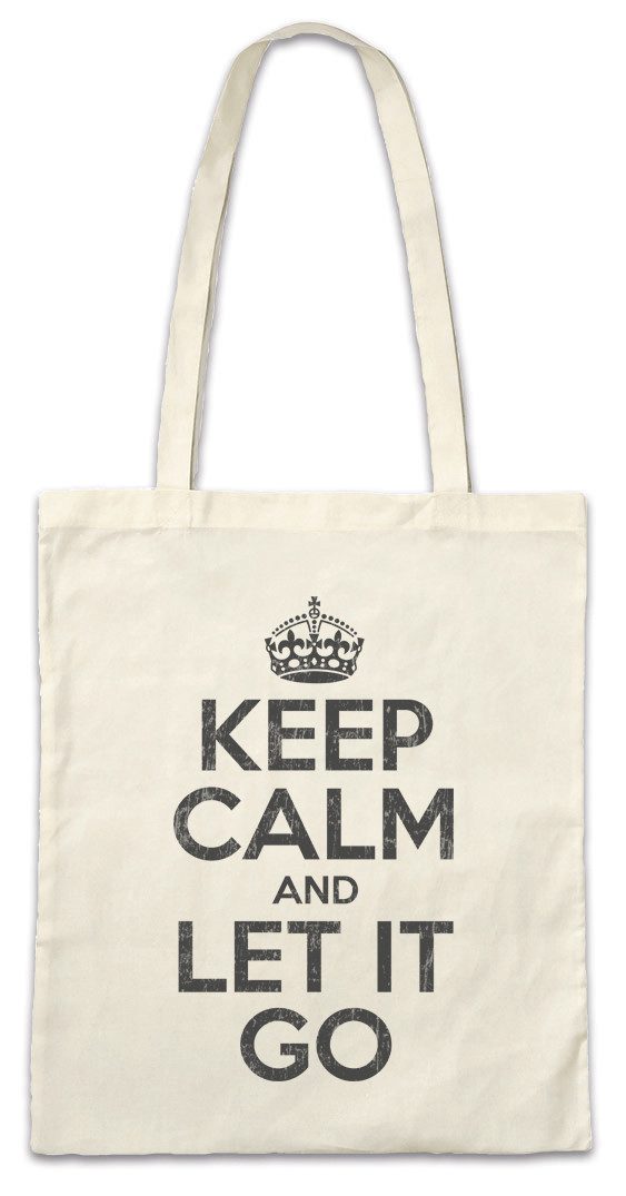 Beuteltasche Keep Calm And Let It Go Stofftasche Loslassen Frozen Flow Lass Los