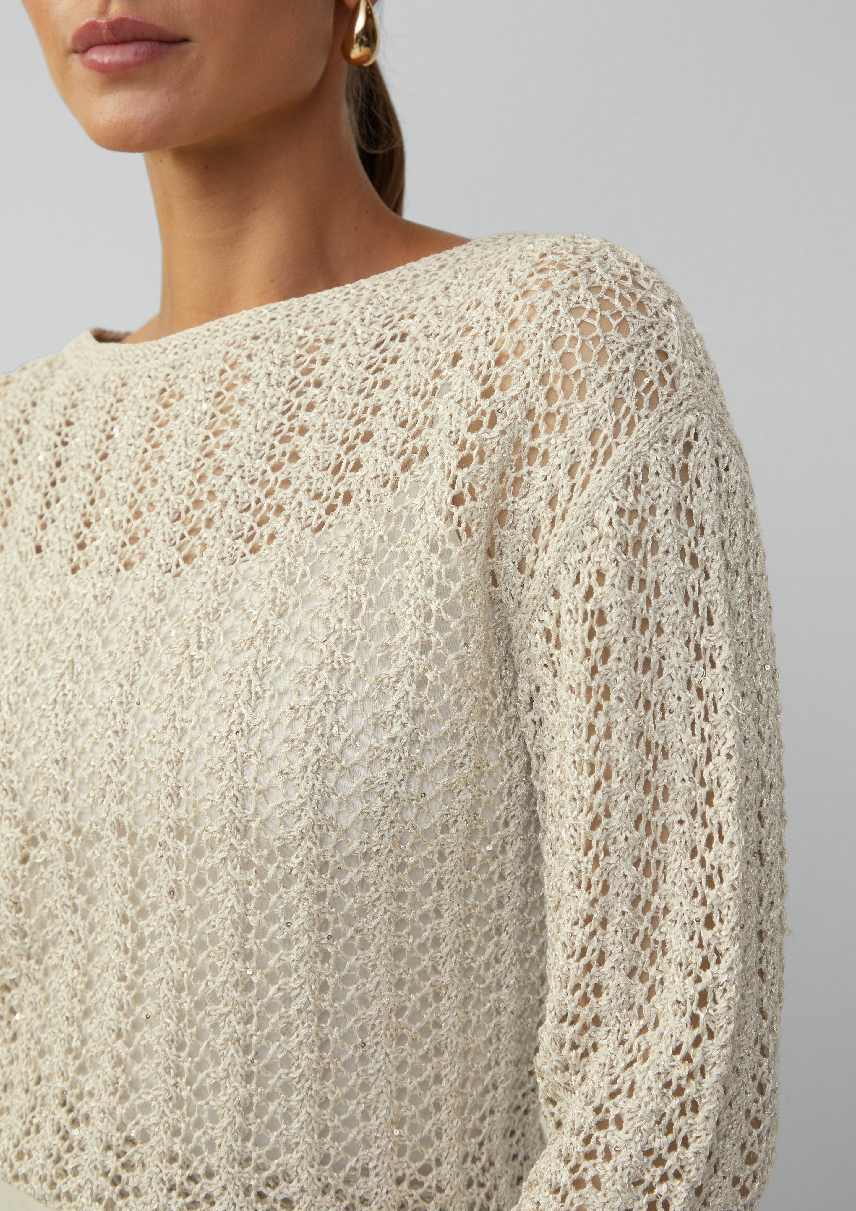 s.Oliver BLACK LABEL Strickpullover Semitransparenter Pullover günstig online kaufen