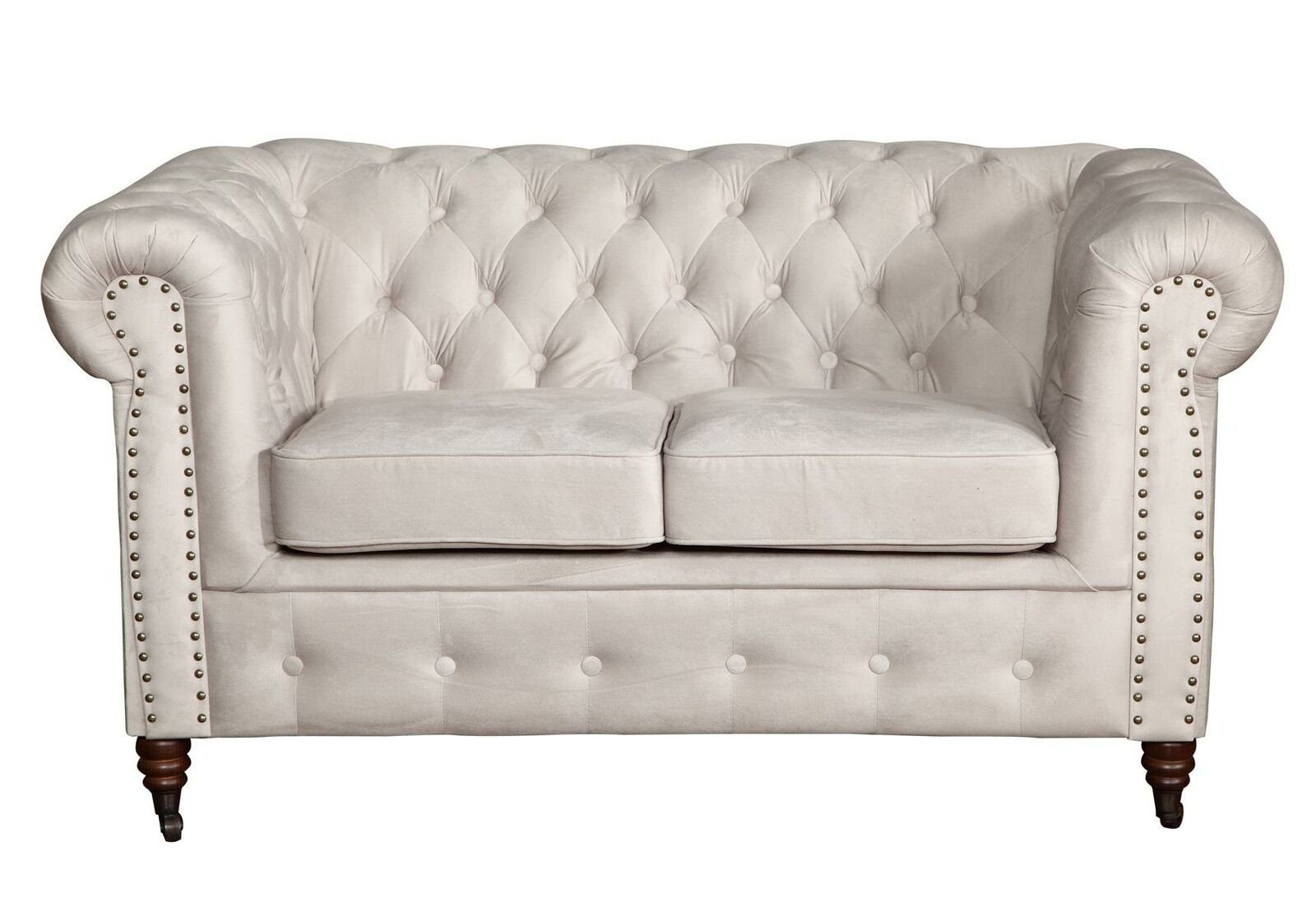Aktuelle Informationen finden Sie unter JVmoebel Sofa Weißes Sofa 2 Europe Sitzer Made Couch Textil Stoff in Chesterfield Sofa Möbel
