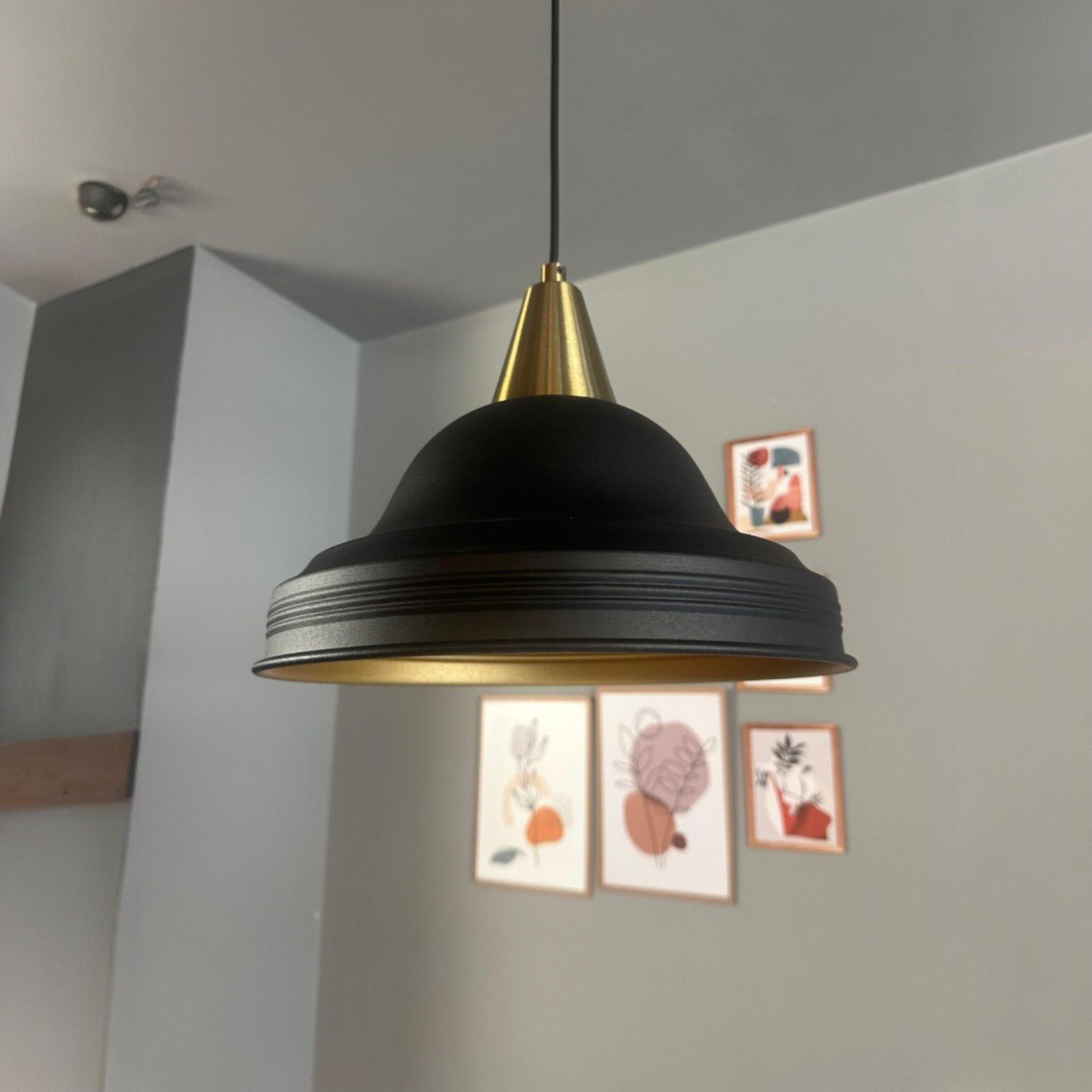 Bamyum Pendelleuchte Asletl Hängelampe Industrial aus Metall Ø40 cm, Pendelleuchte Esstisch, Schlot, ohne Leuchtmittel