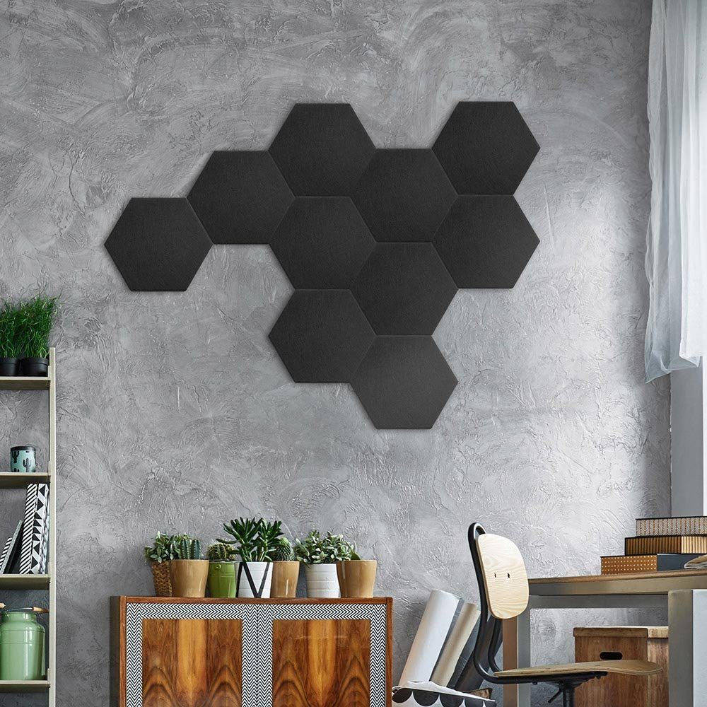HOME DELUXE Wandpaneel Akustikplatten Hexagon selbstklebend SILENT, BxL: 35 günstig online kaufen
