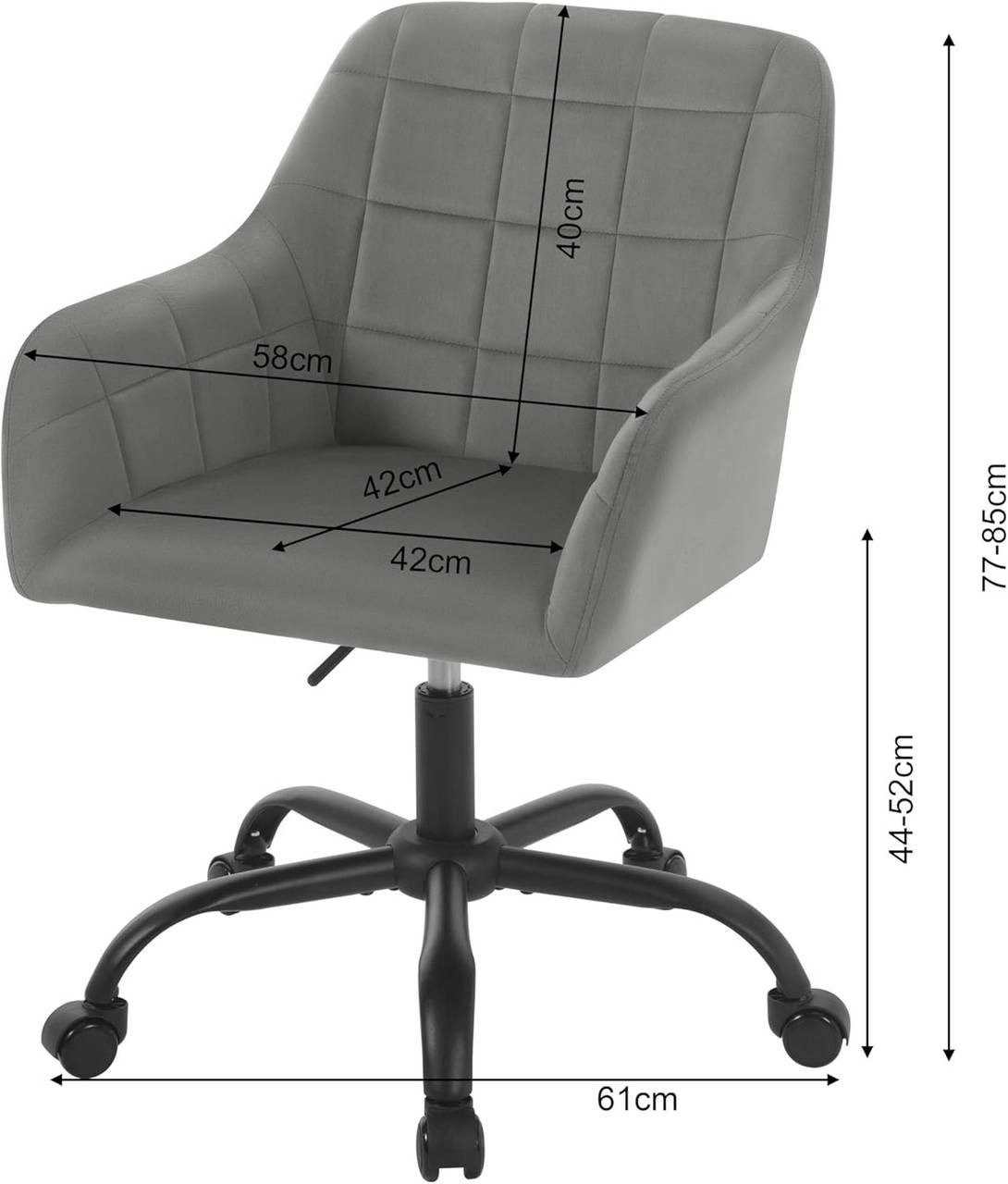 Woltu Bürostuhl (1 St), Schreibtischstuhl drehbar, Schminktisch Stuhl, ergonomisch