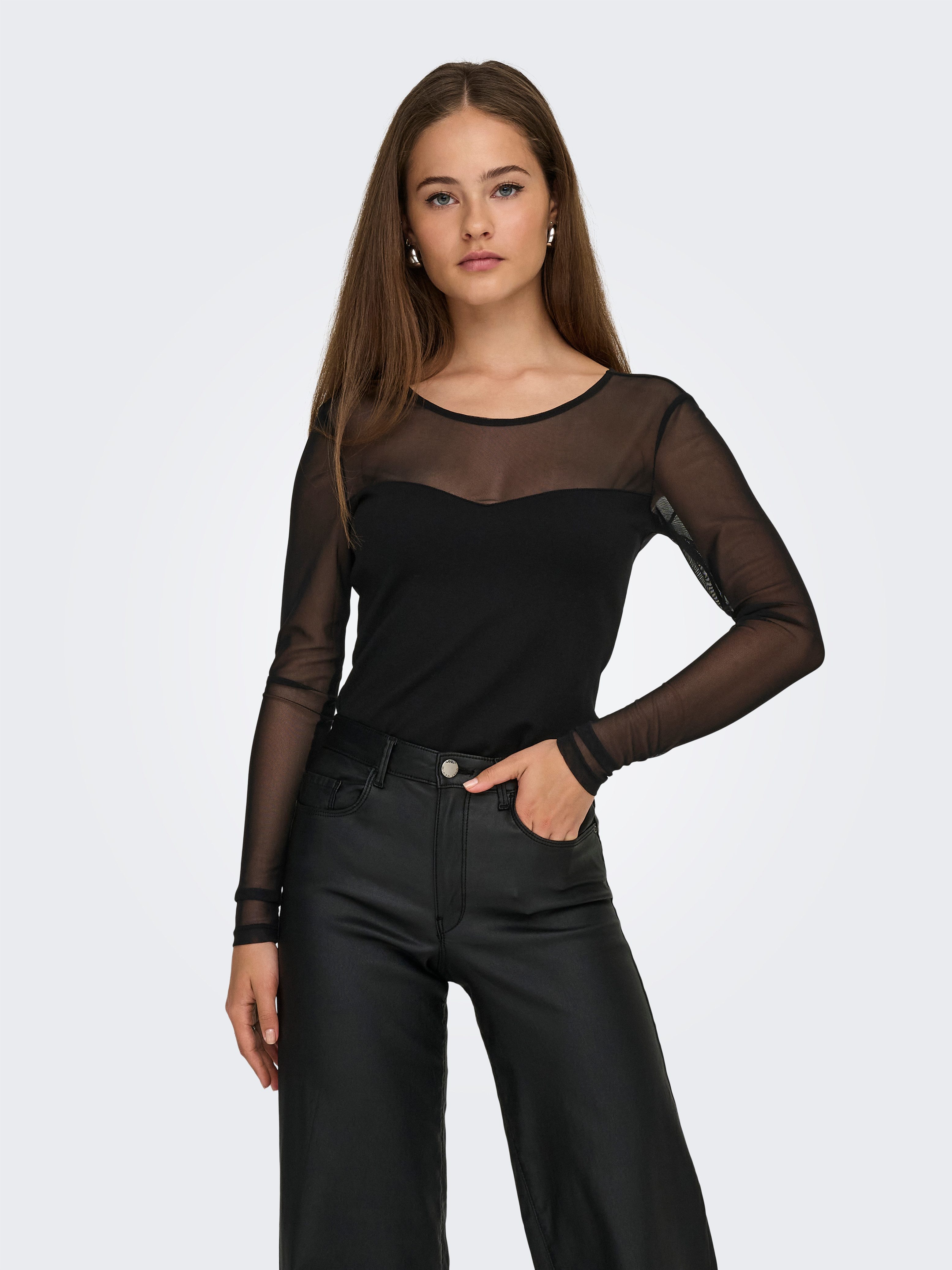 ONLY Langarmshirt ONLHEART-BECKI L/S MIX TOP WVN günstig online kaufen