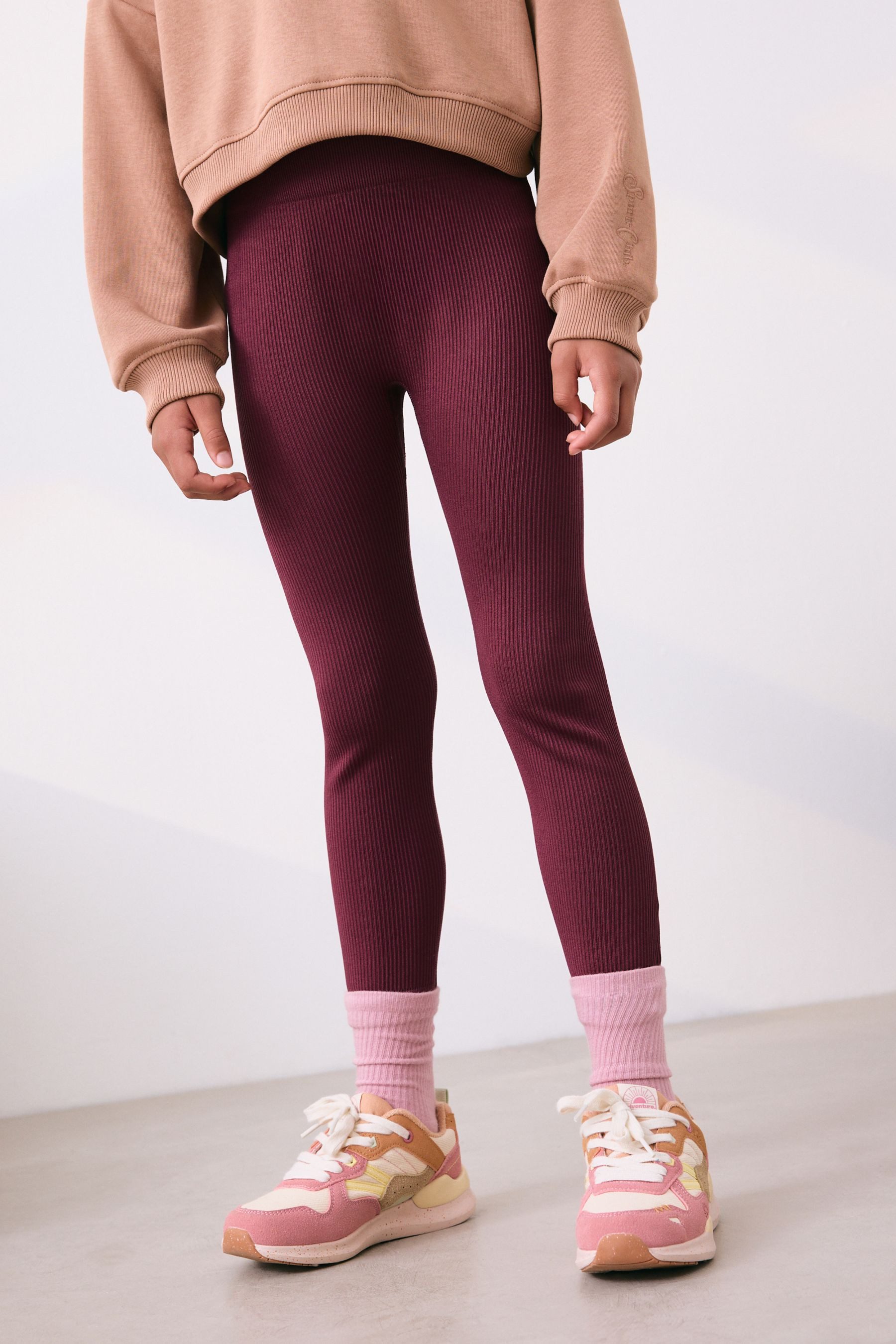 Next Leggings Nahtlos Gerippte Leggings mit hoher Taille (1-tlg)