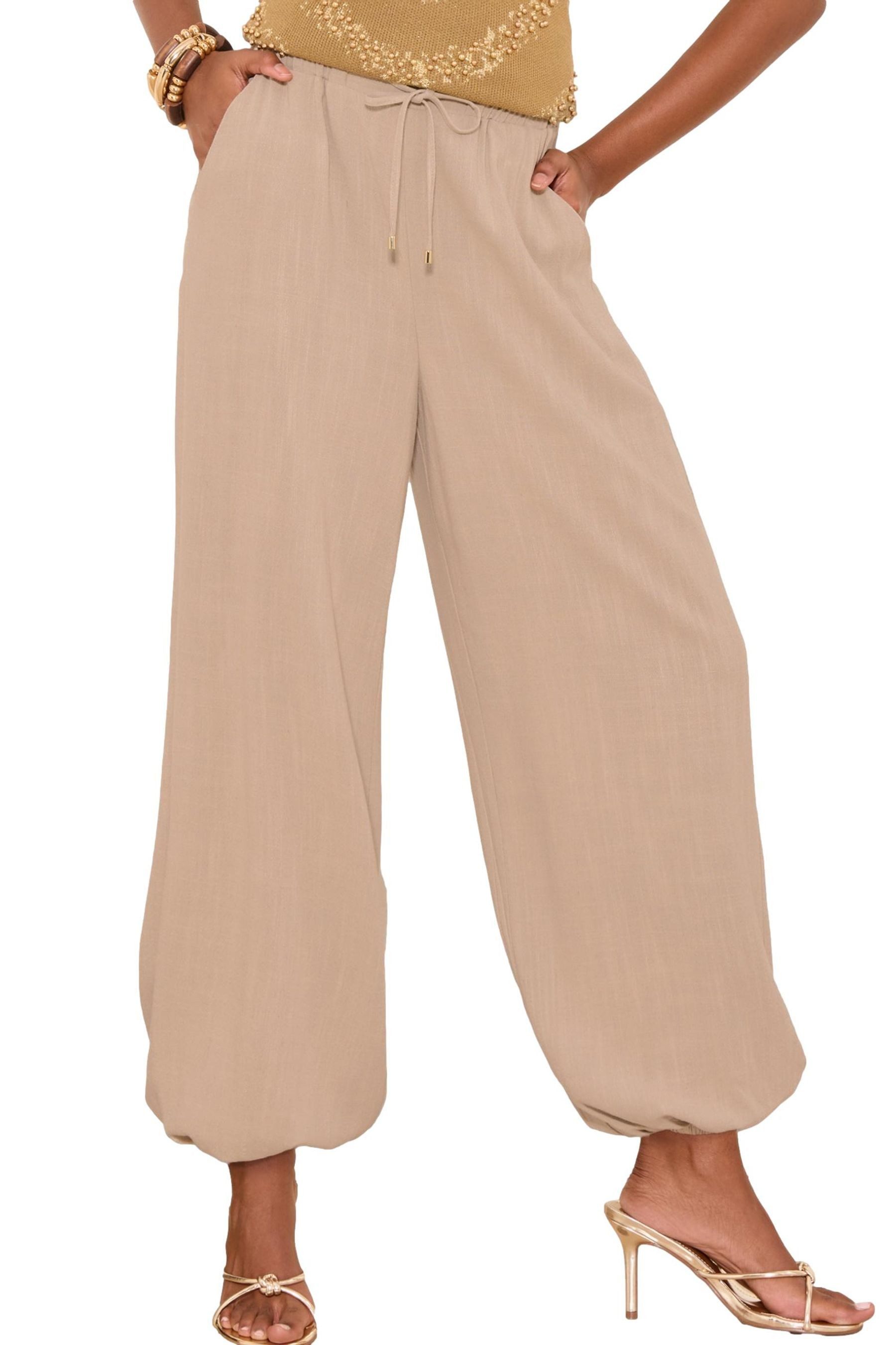 Leinenhose Lipsy Regular Fit Hose im Ballonschnitt mit Leinen