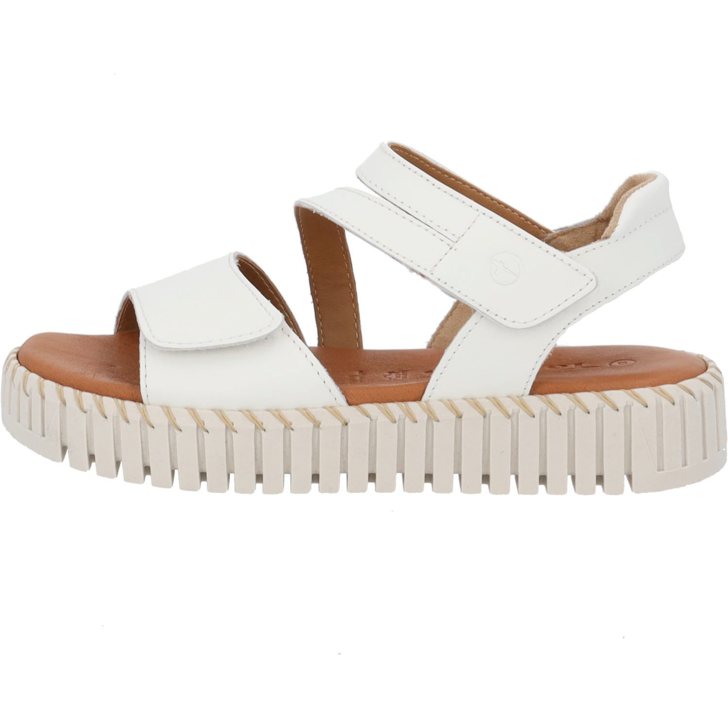 Tamaris Sandalette, Riemchensandale, Sommerschuh mit geriffelter Plateausoh günstig online kaufen
