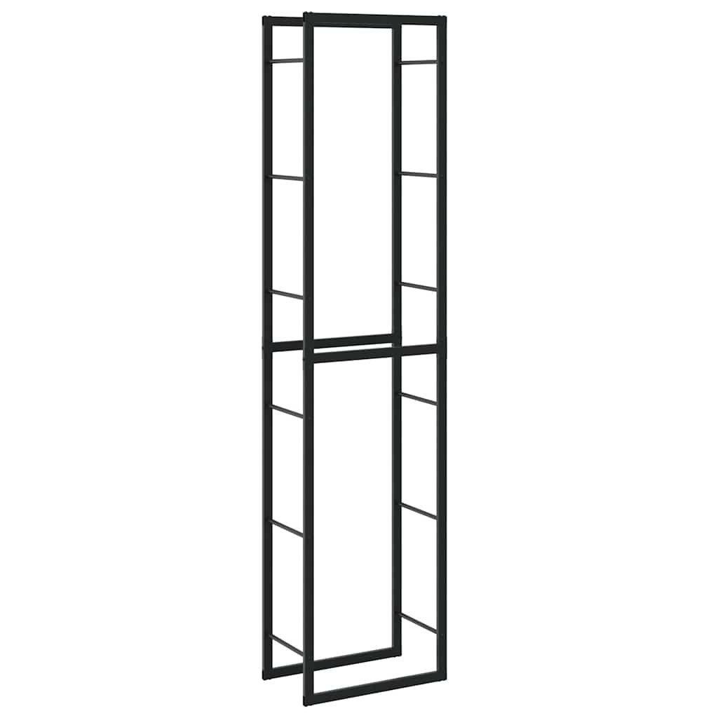 vidaXL Kaminholzregal Brennholzregal Schwarz 50x30x209 cm Stahl