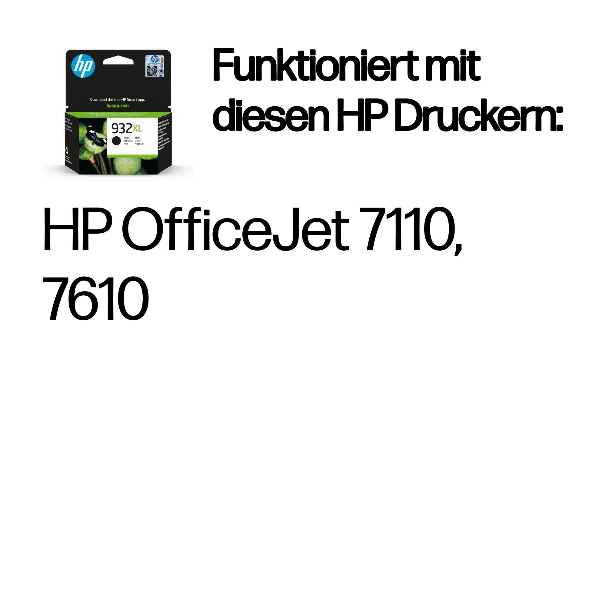 HP HP Tintenpatrone Nr. 932XL CN053A Schwarz (ca. 100 Tintenpatrone