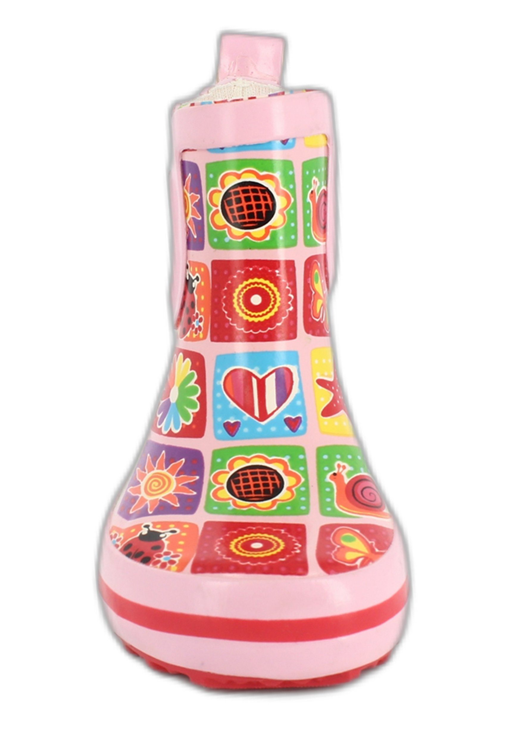 Beck Kleinkinder Gummistiefel Memory Gummistiefel (wasserdichter Kurzstiefel, aus weichem, flexiblen Naturkautschuk) herausnehmbare Innensohle, Gummieinsätze