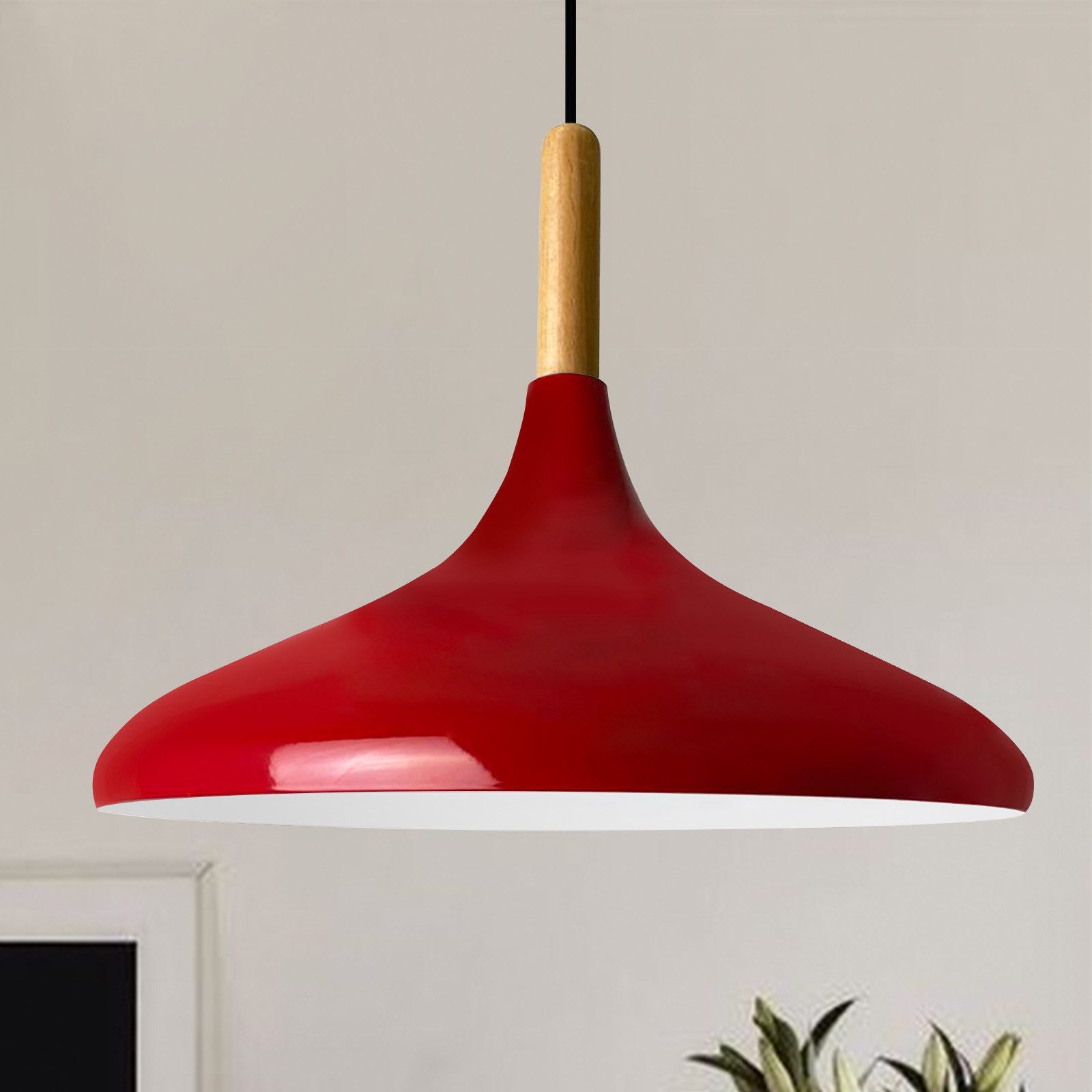 Bamyum Pendelleuchte Bamyum Pendelleuchte I Champion I Ø35 cm Holz-Metall E27 Moderne Lampe, ohne Leuchtmittel