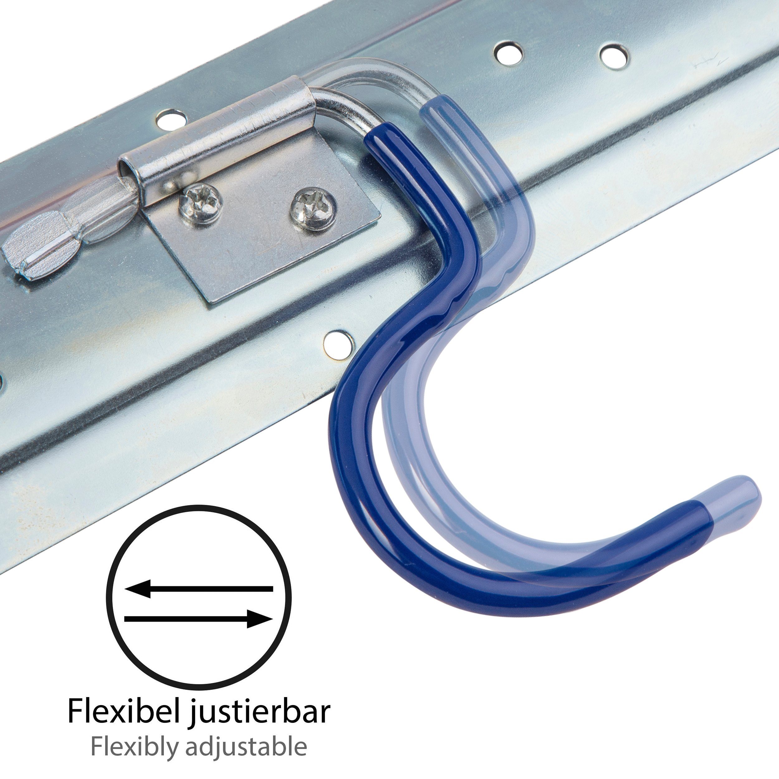 ONVAYA Gartengerätehalter Geräteleiste 50 cm Stahl, Gerätehalter, Wandhalterung, (2-tlg) – Bild 4 von 5