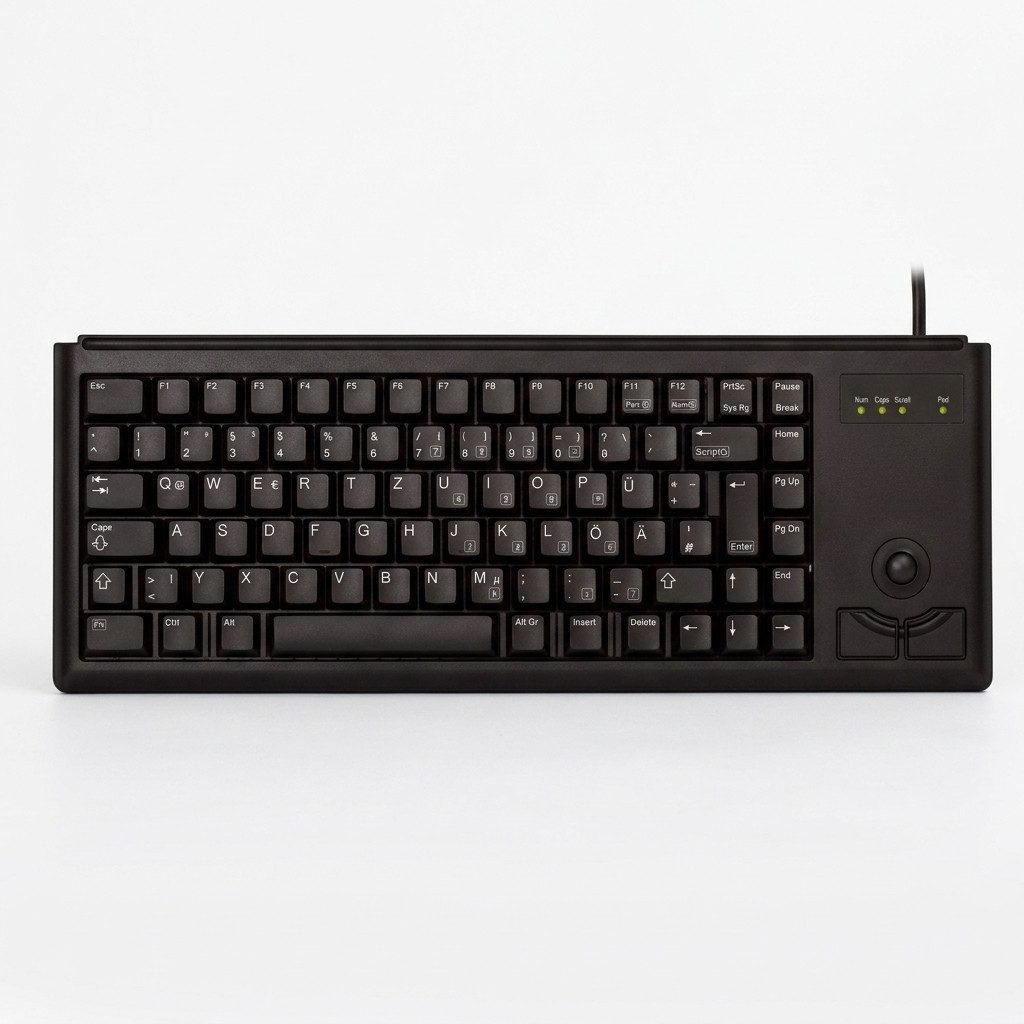 Cherry CHERRY G84-4400 schwarz US-Layout USB Tastatur mit Touchpad