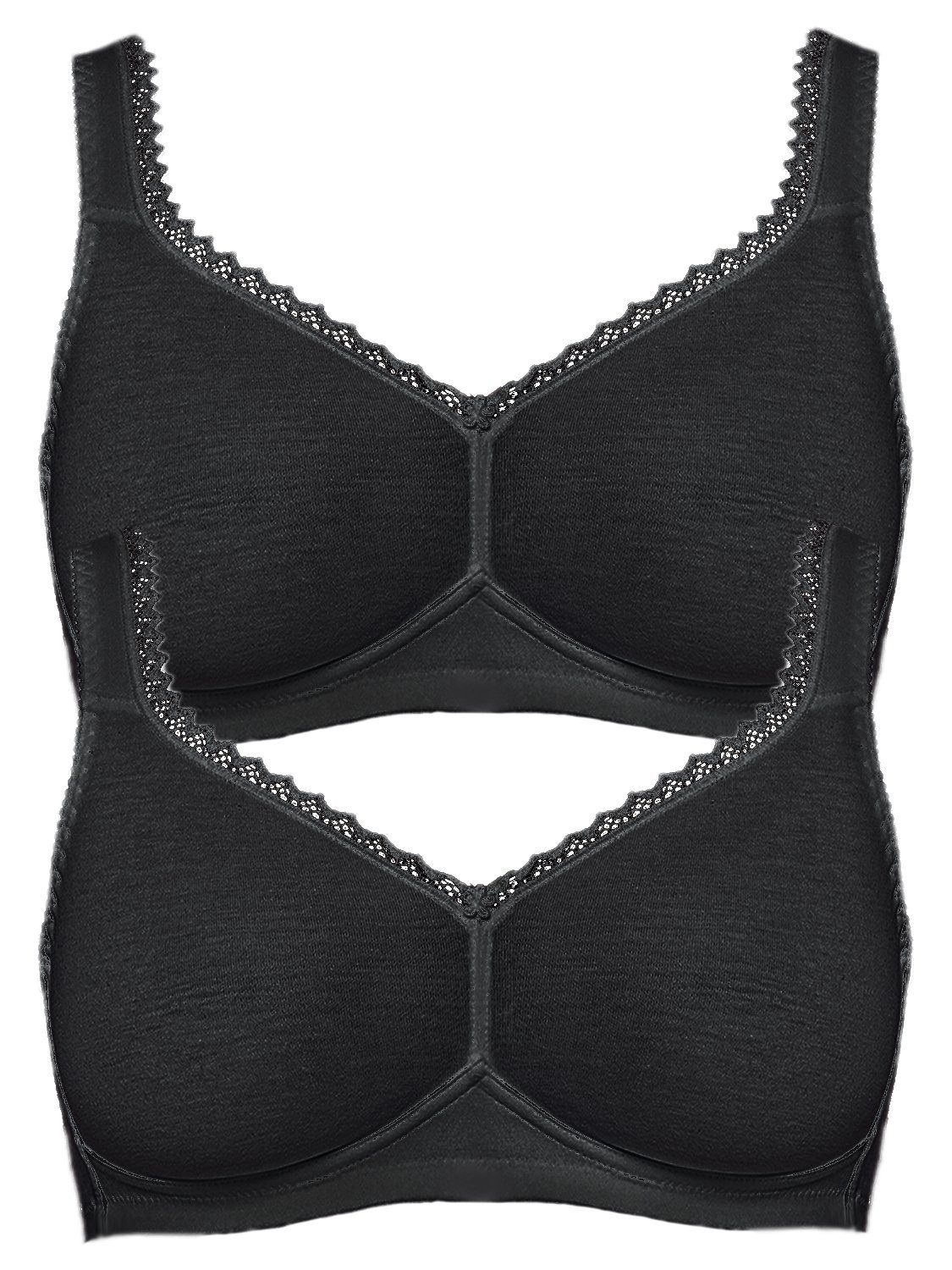Set: Soft-BH 2er Pack Baumwoll BH ohne Bügel Organic Cotton
