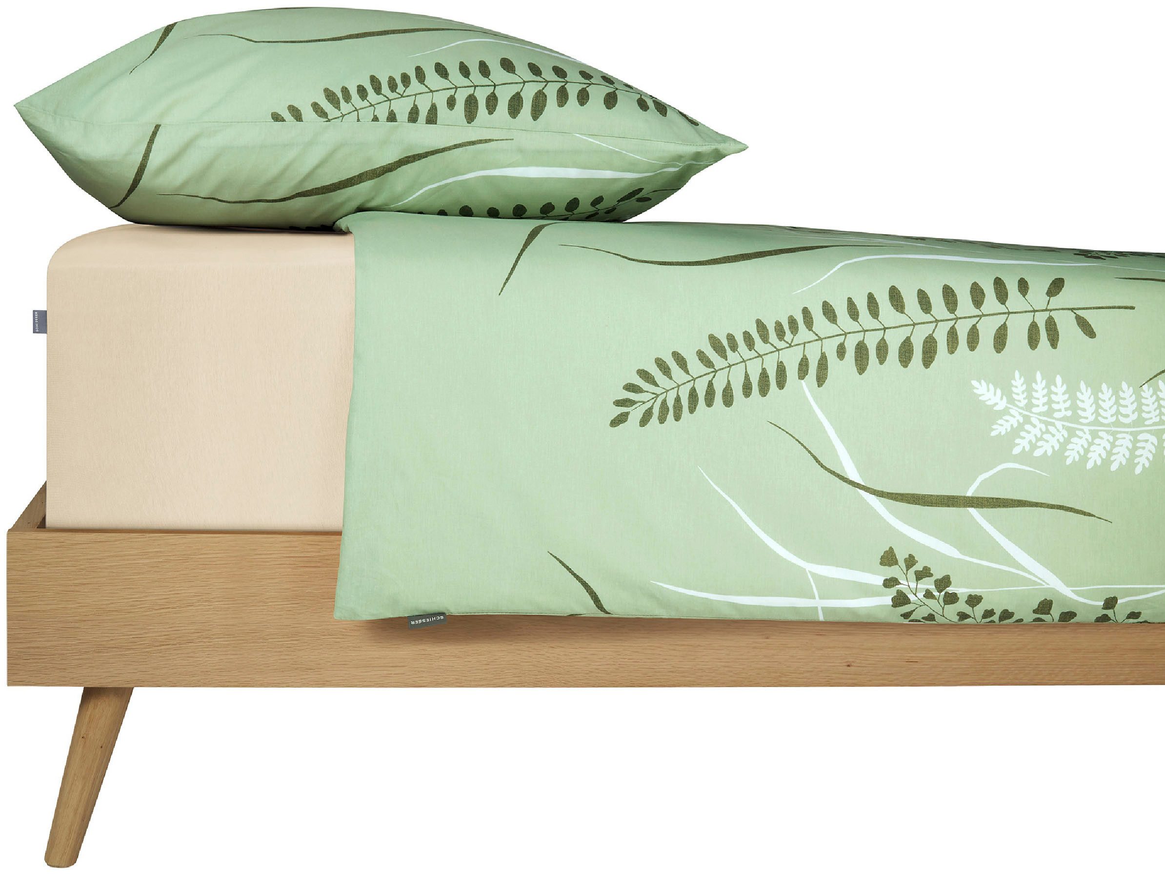 Schiesser Spannbettlaken Elli, Jersey-Elasthan, Gummizug: rundum, (1 Stück), für hohe Matratzen und Boxspringbetten, MADE IN GREEN by OEKO-TEX®