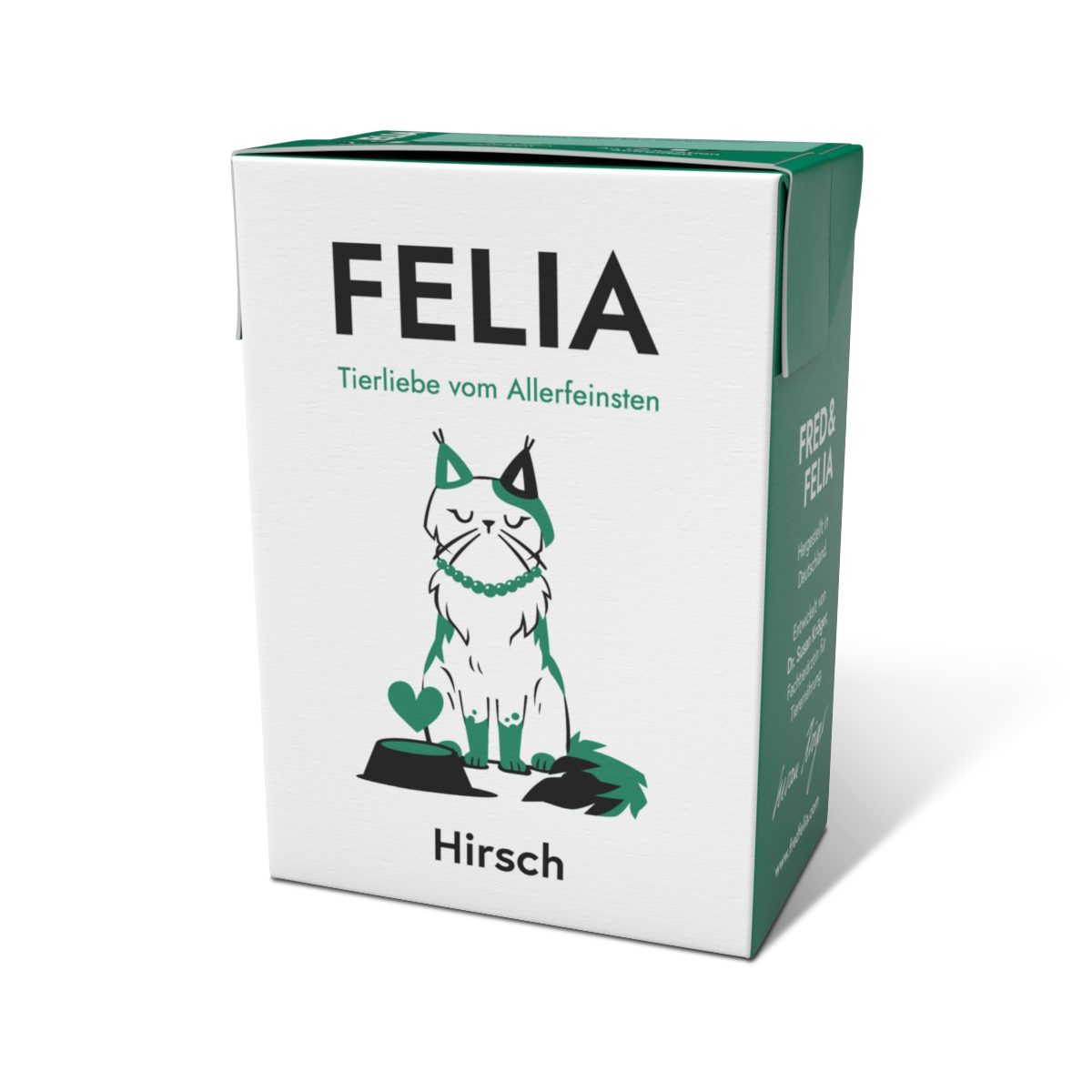FRED & FELIA FELIA Hirsch (10er Pack), Nassfutter für: Katzen, Monoprotein, hoher Fleischanteil, getreidefrei