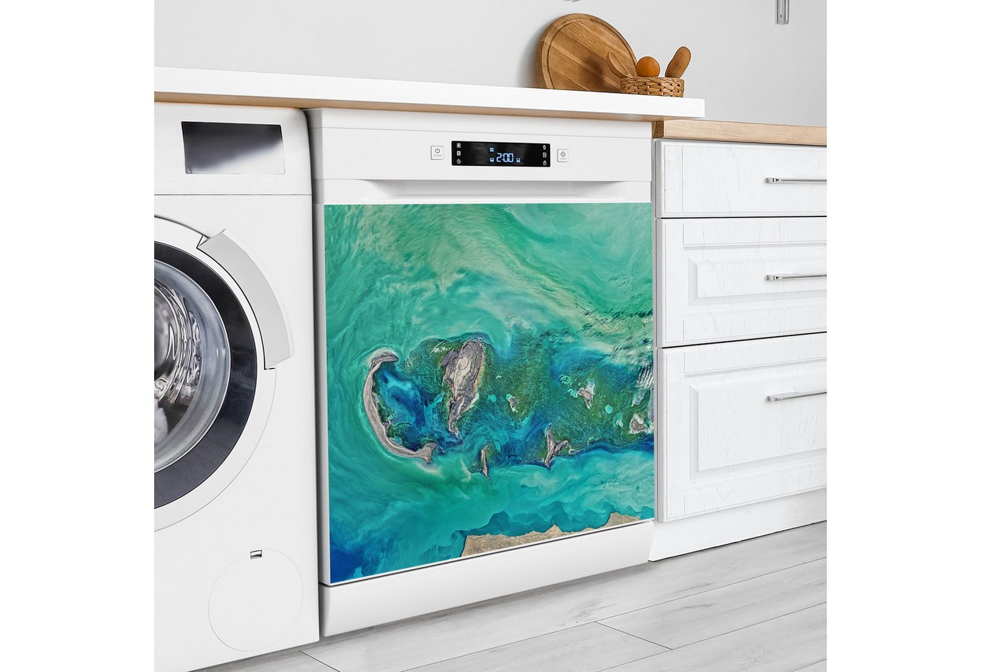 Thumbnail - DEQORI Magnetfolie 'Herz der See', Spülmaschine Magnetmatte magnetisch Magnetfolie Folie Schutz