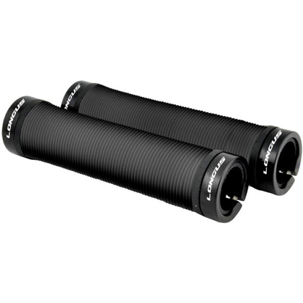 Fahrradlenkergriff LONGUS Griffe Loring Gummi + Rautenstruktur schwarz grau 130g Fahrrad
